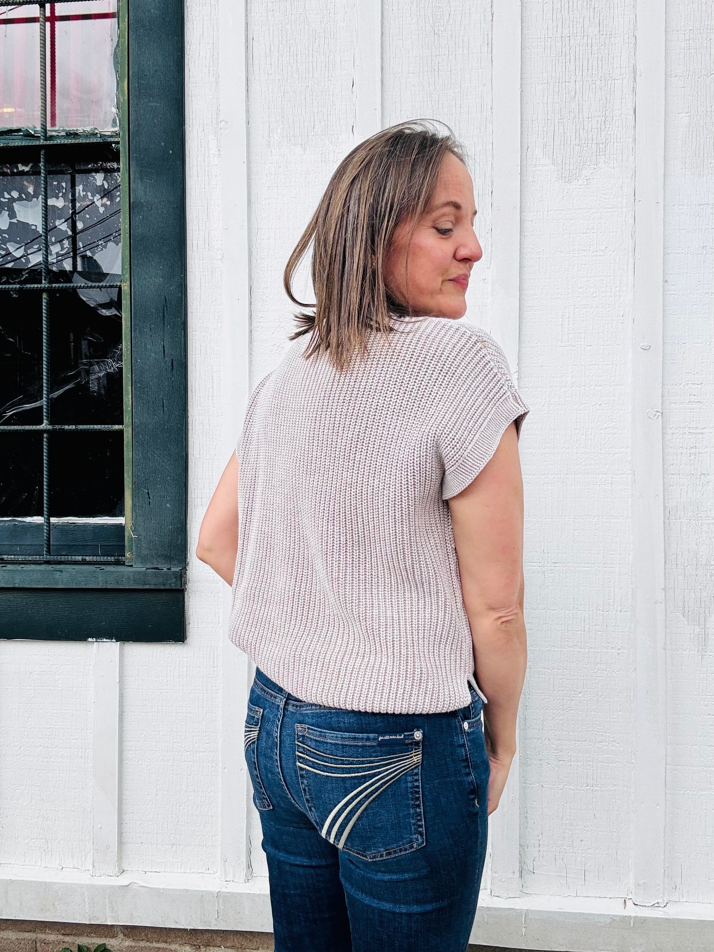 Washed Drop Shoulder Top