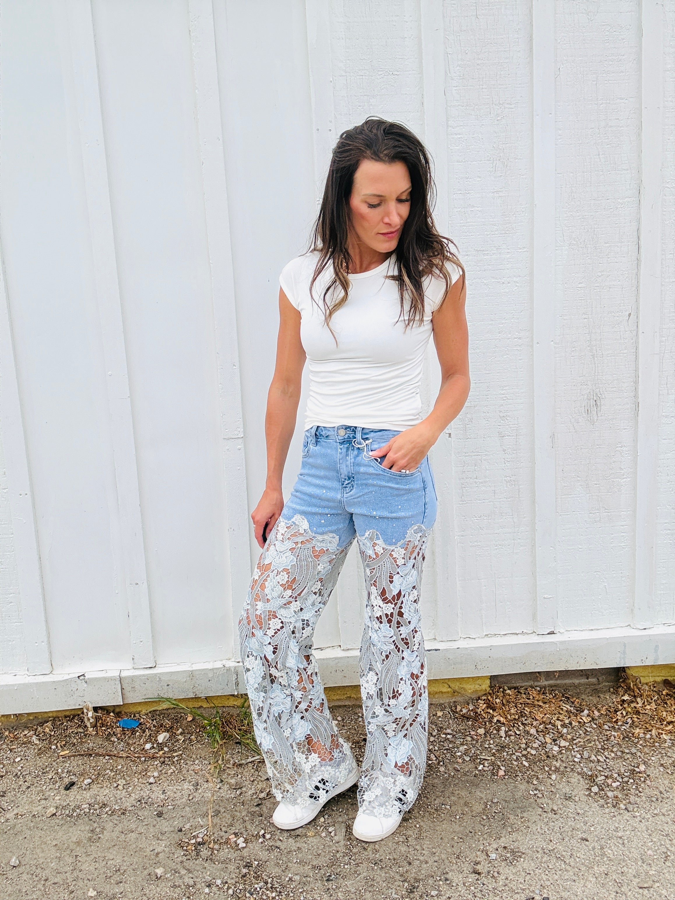 Cutout HR WL Lesley Blue Jeans