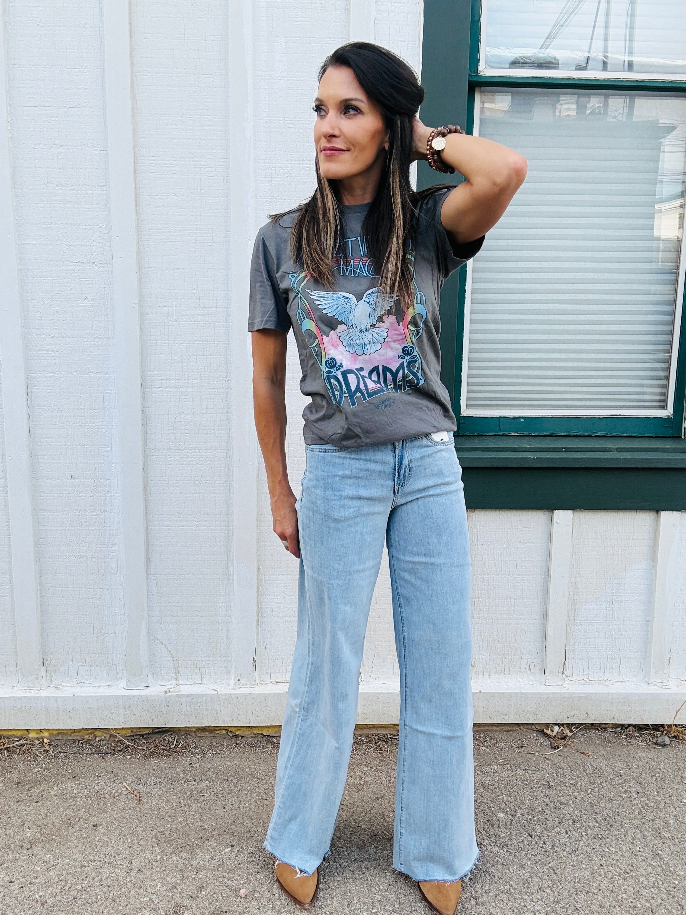 MICA SHR Wide Leg Raw Hem