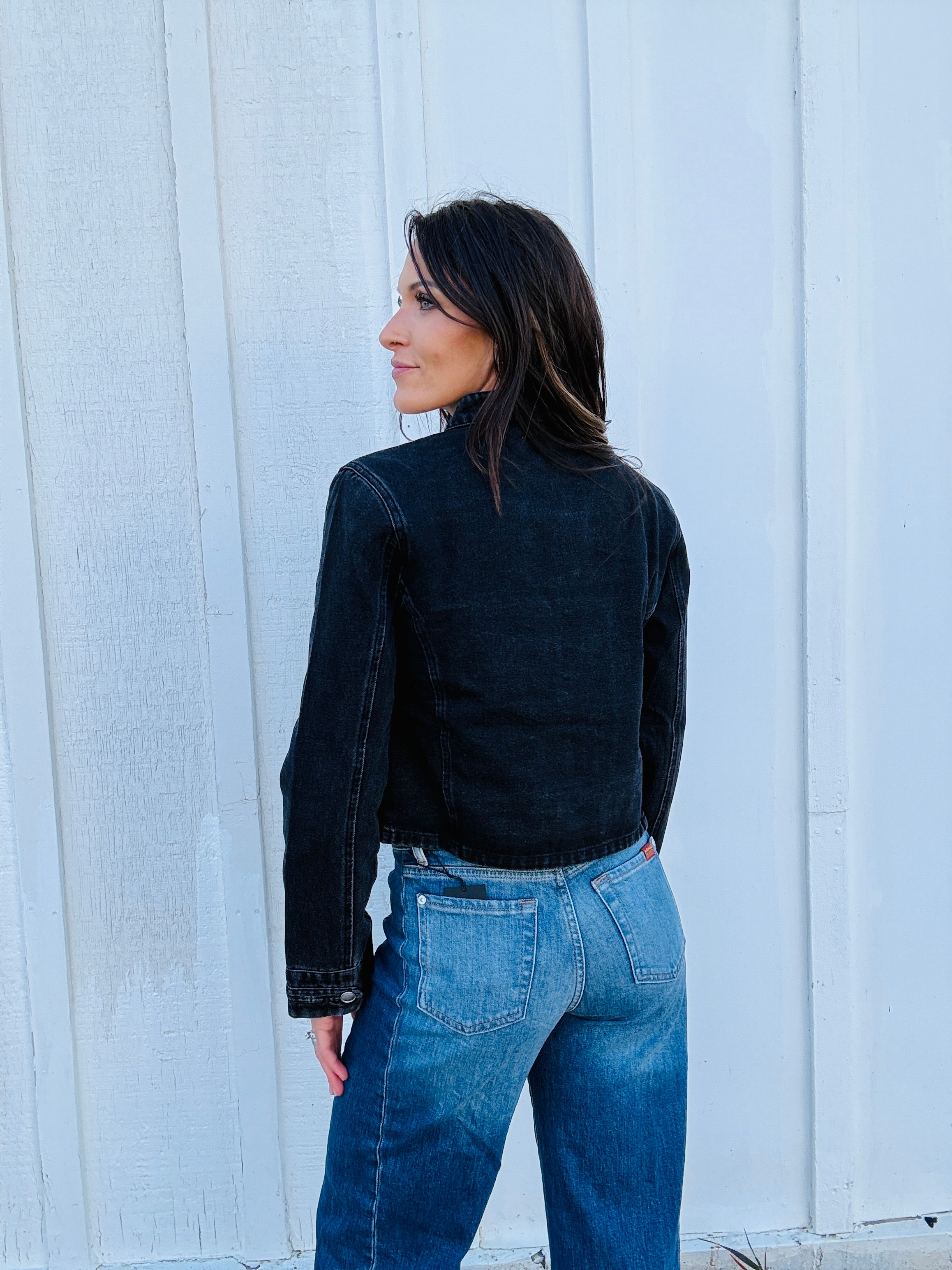 Jane Button Twill Jacket