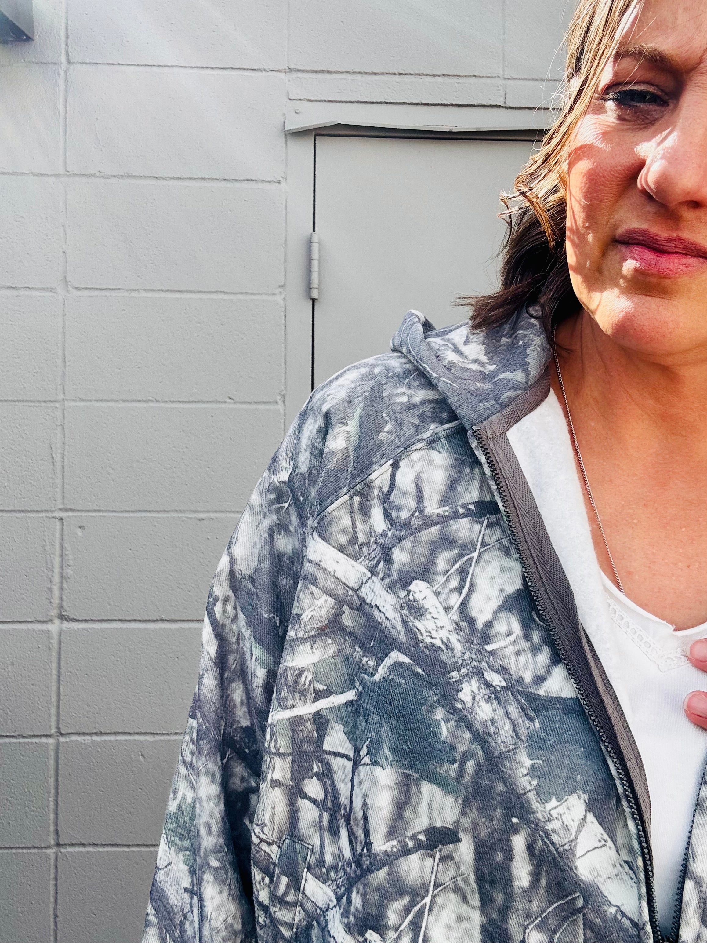 Cozy Camo Relaxed Zip Hoodie