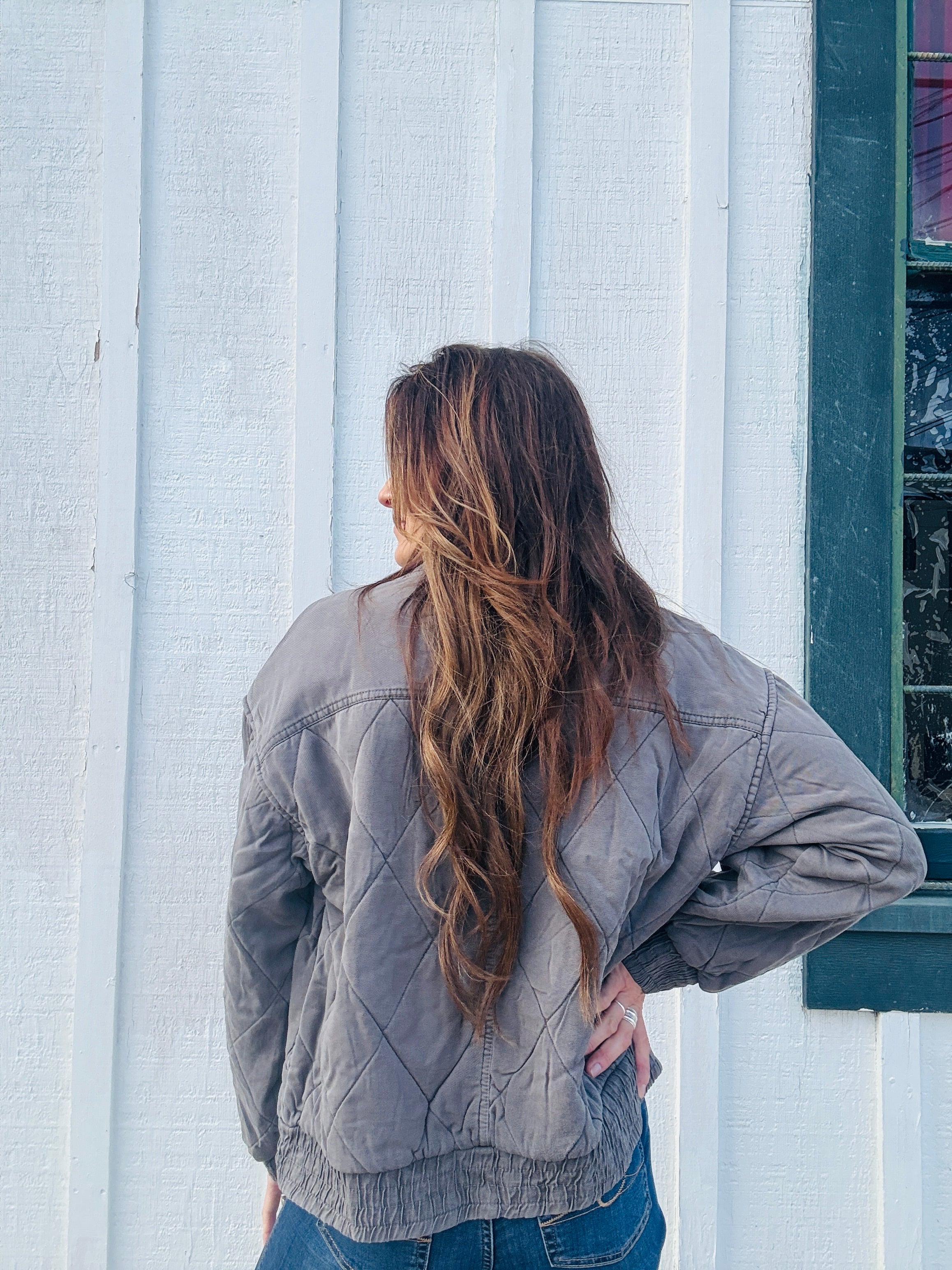 Quilted Button Down Jacket