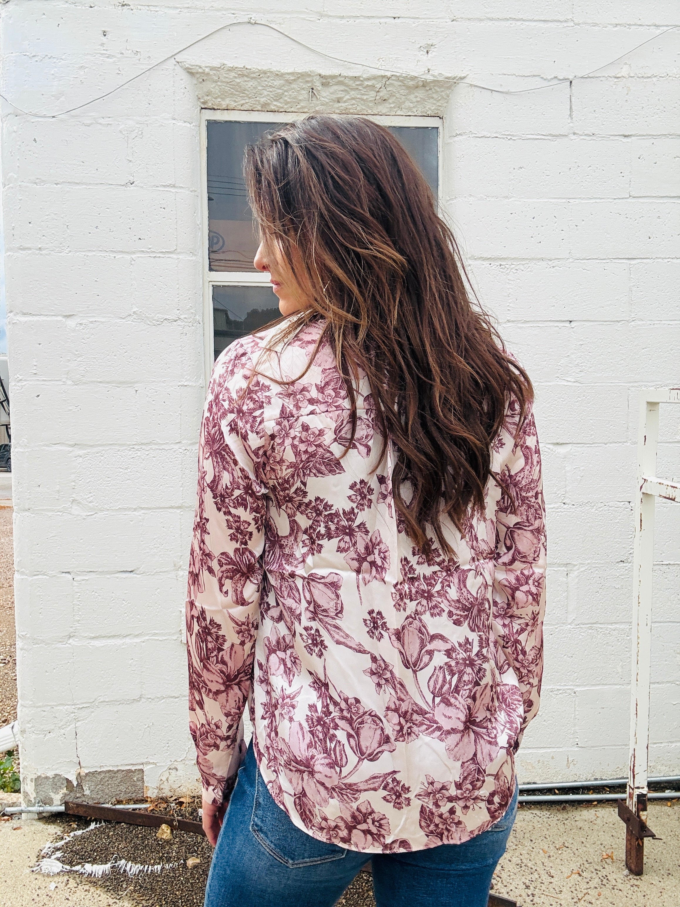 Tie Front Satin Blouse