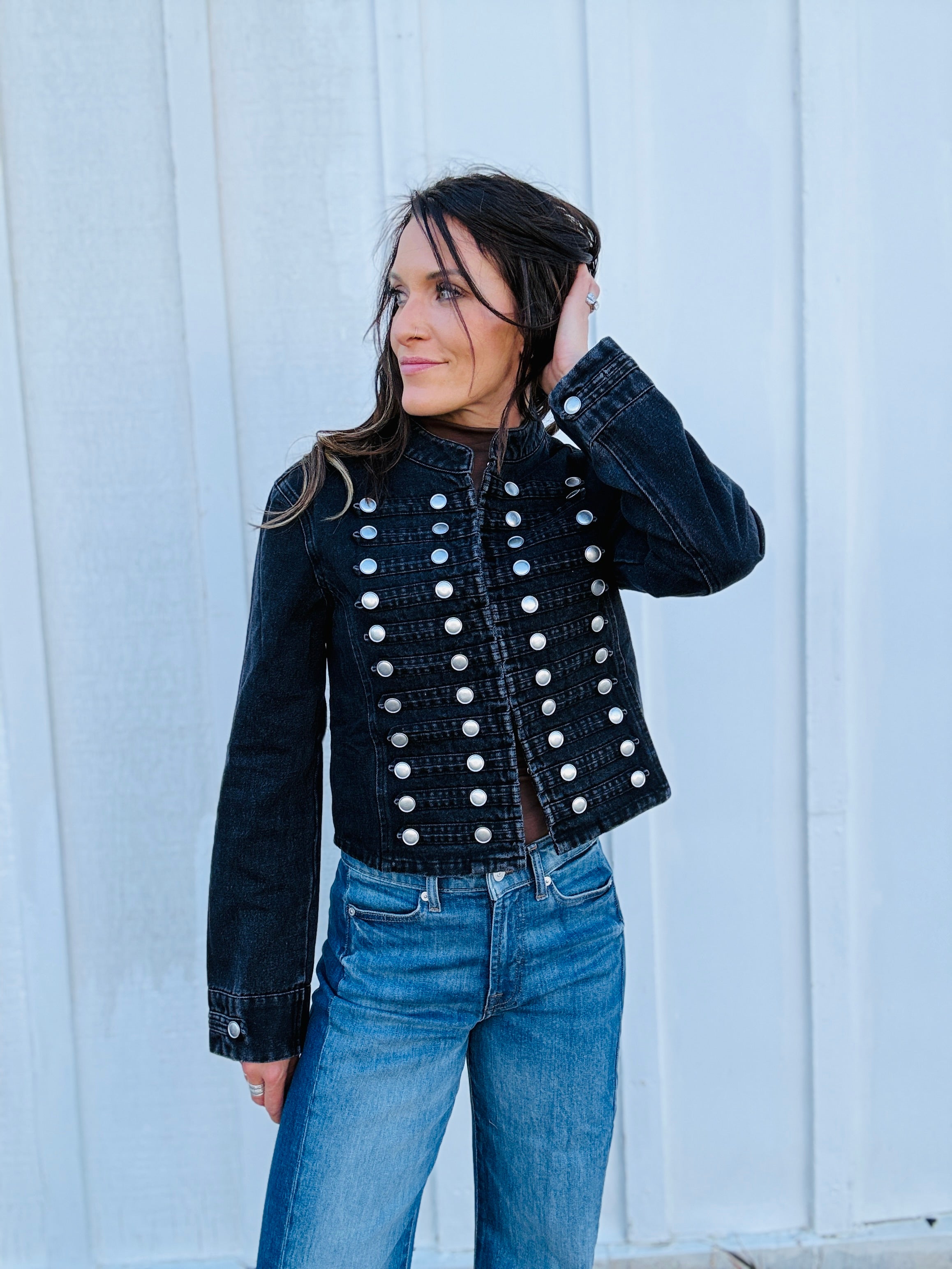 Jane Button Twill Jacket