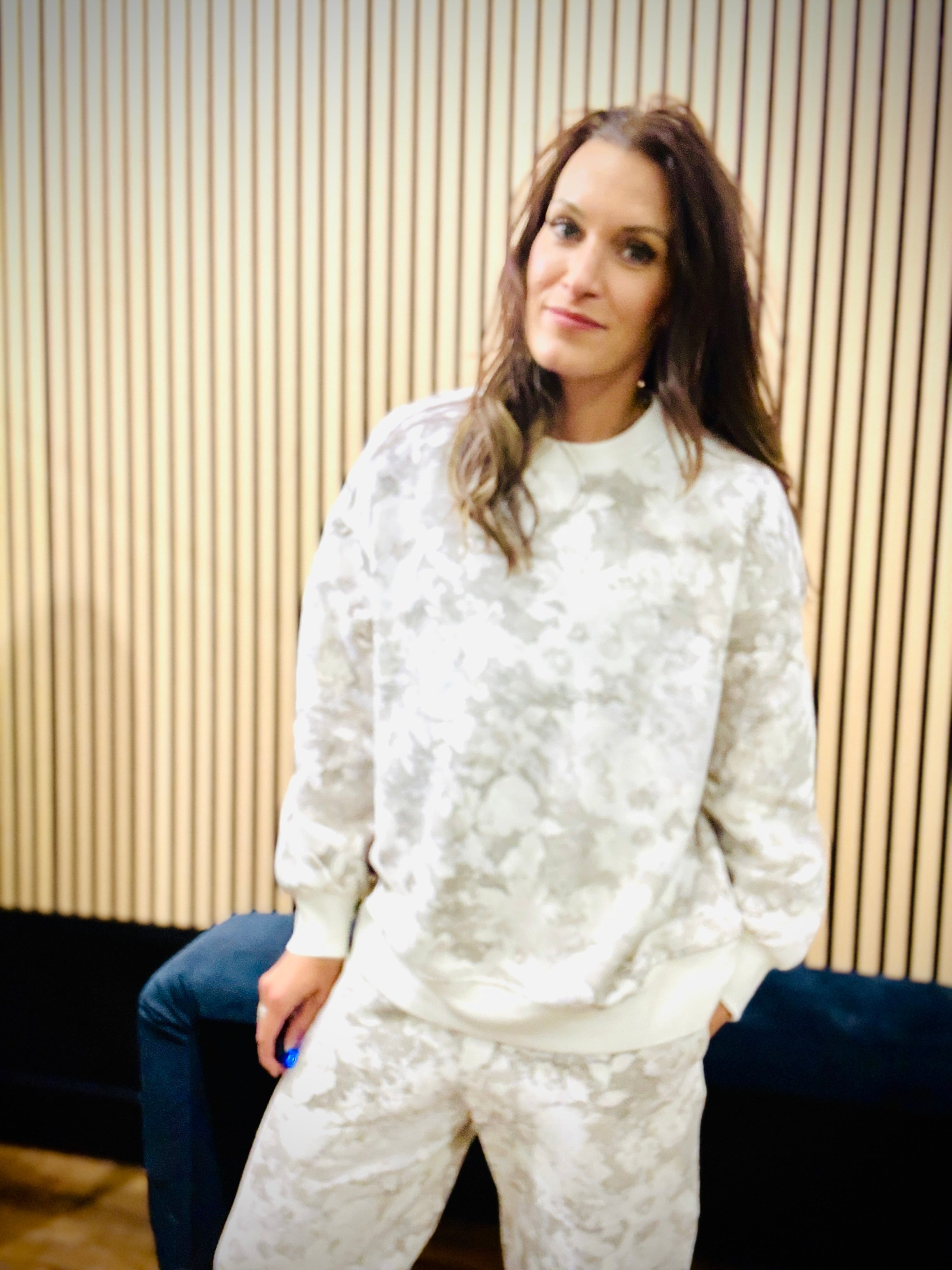 Vintage Floral Wash Boxy Crew Neck Top
