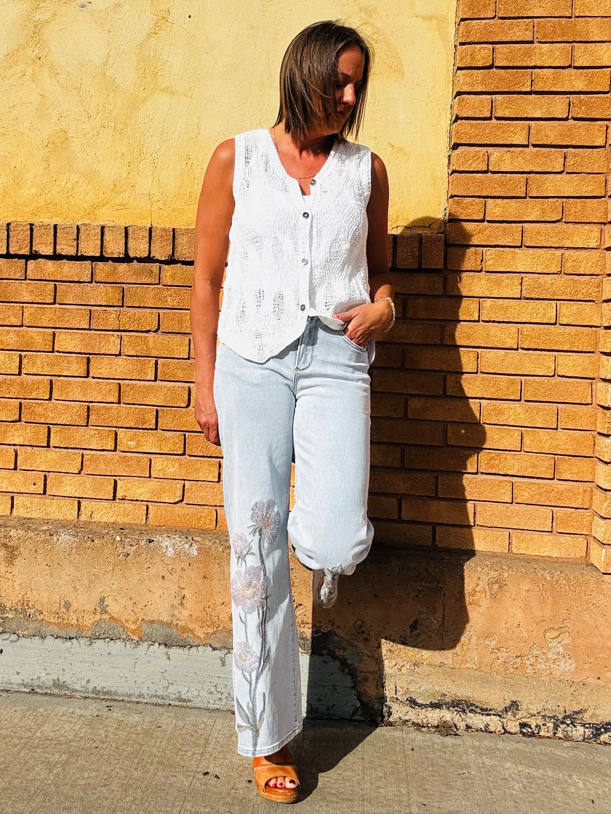 Crochet Button Down Vest