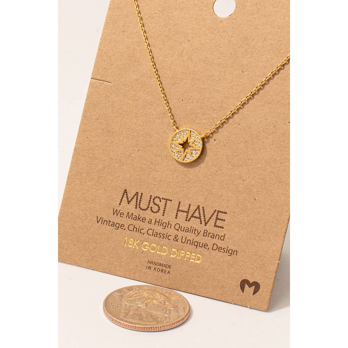 Circle North Star Necklace