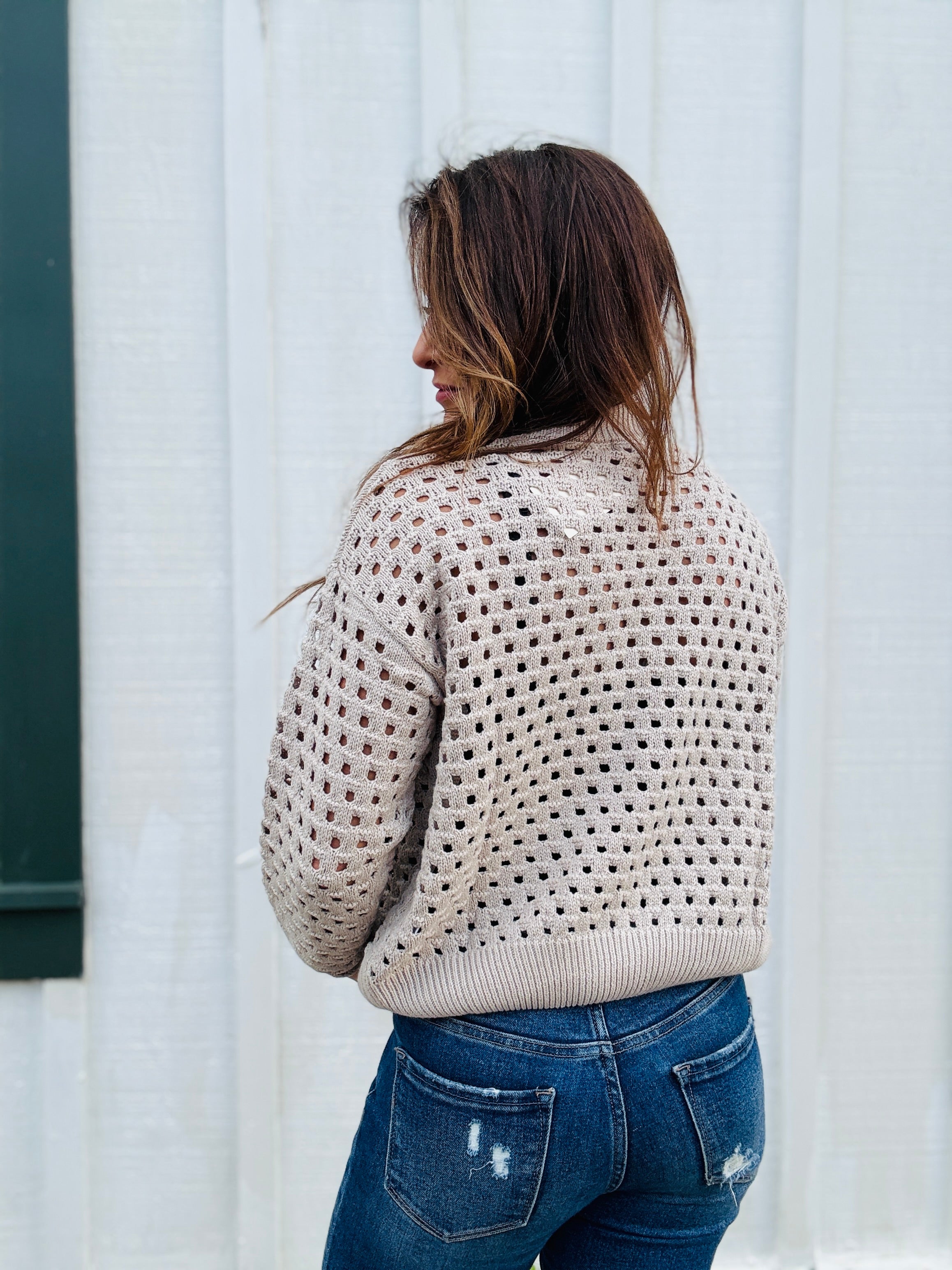 ELAN Aster Zip Up Cardigan