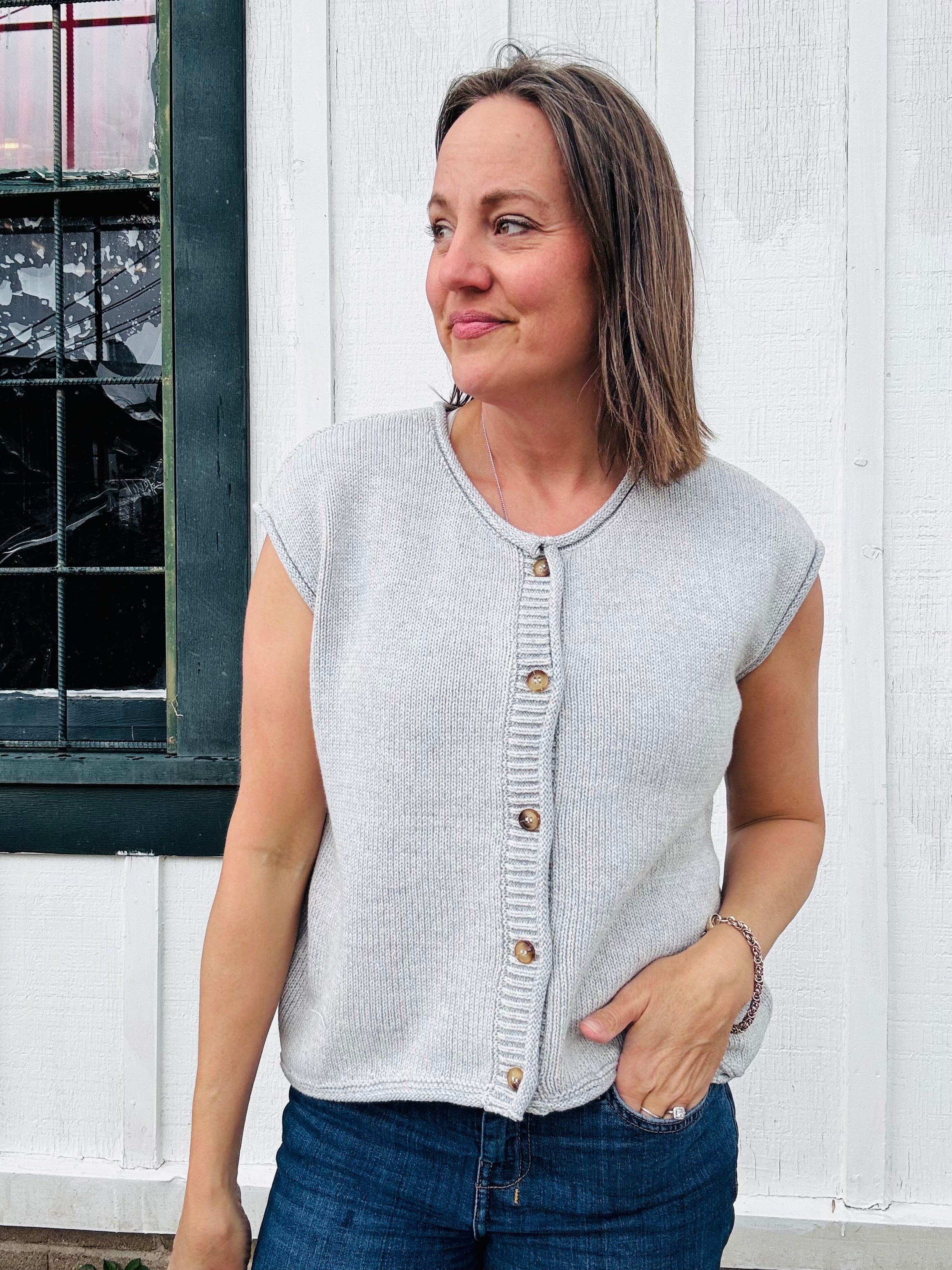 Raw Edge Knit Cardigan