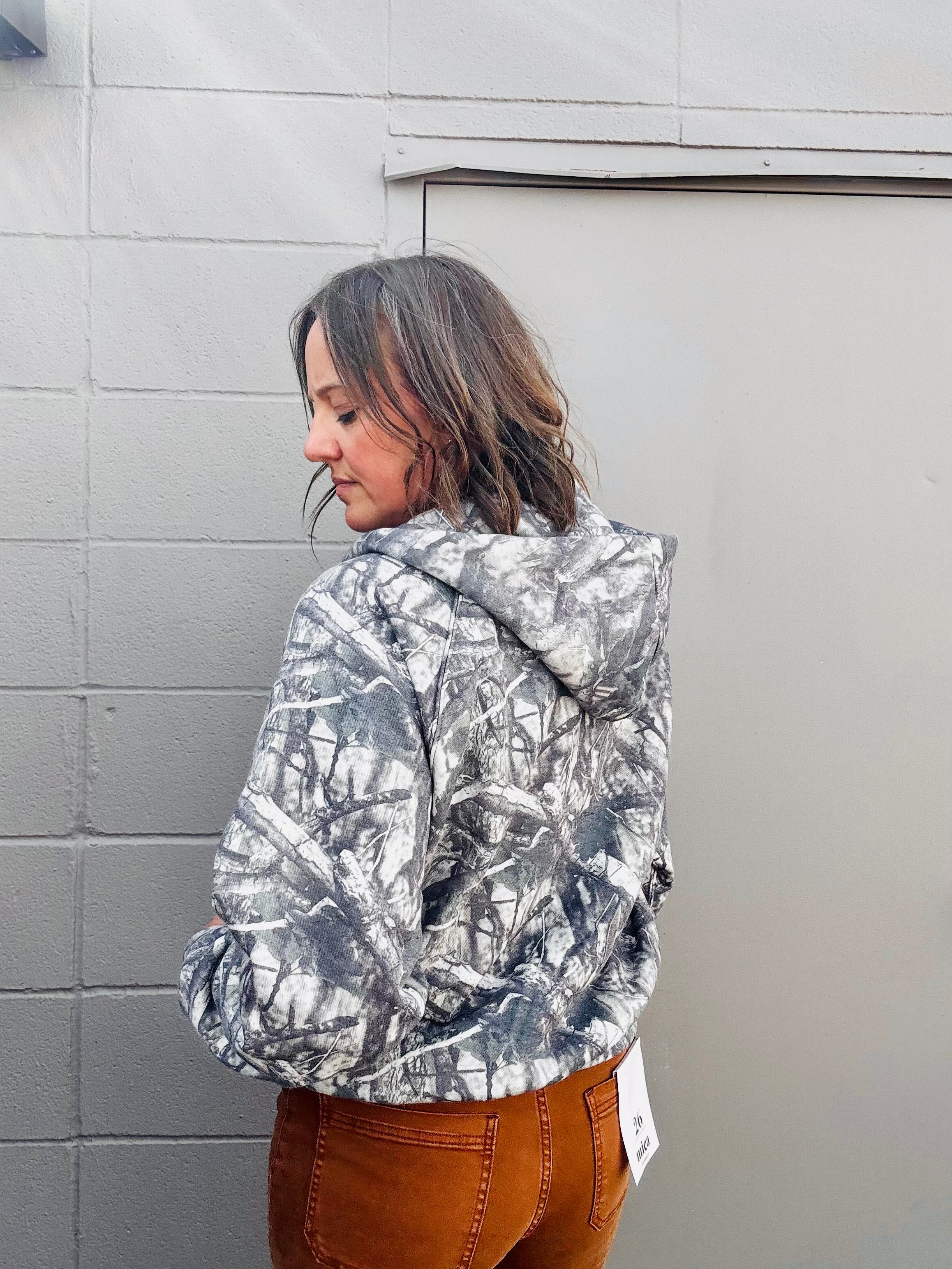 Cozy Camo Relaxed Zip Hoodie