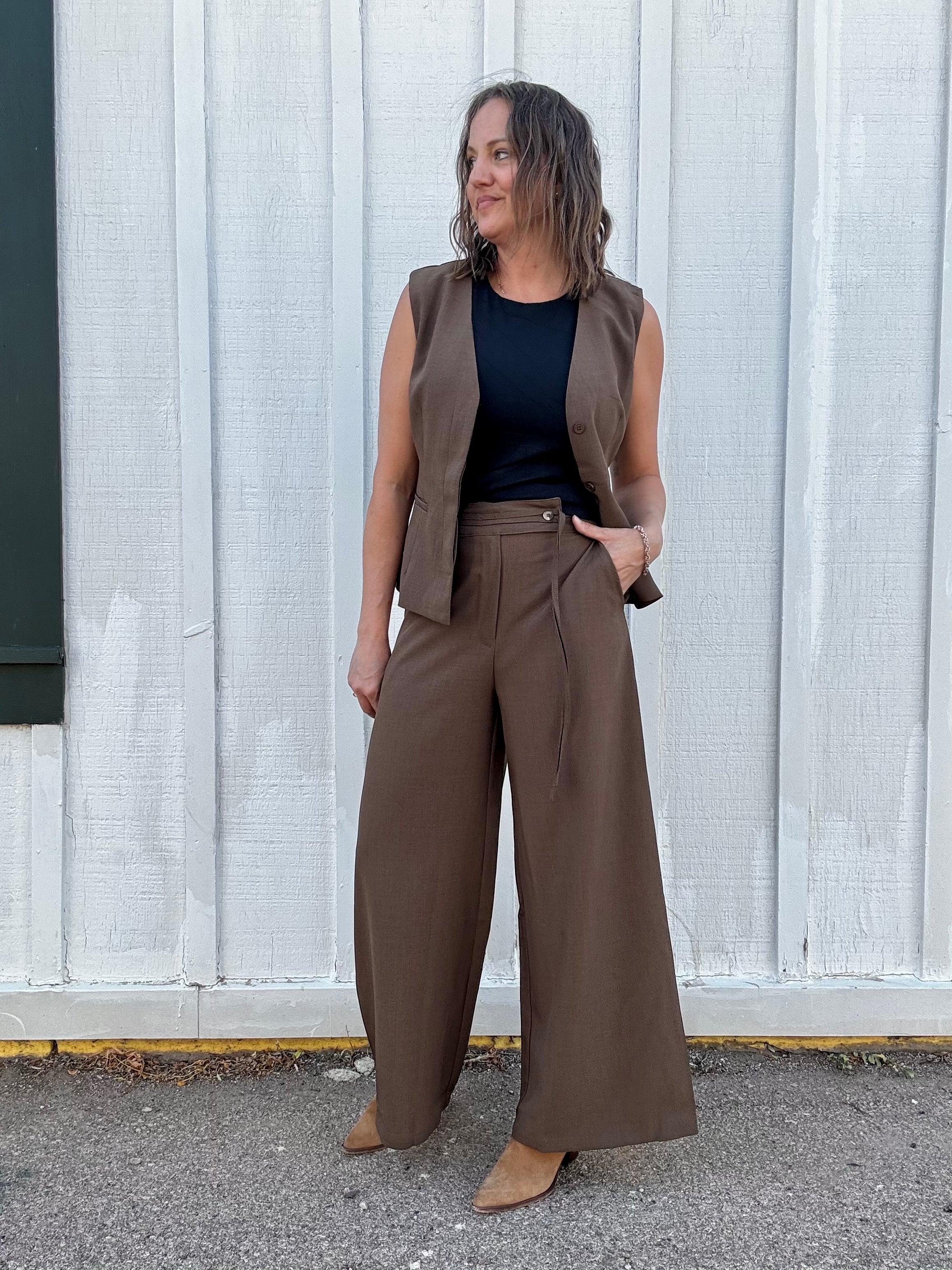 Princess Peplum Tie Vest