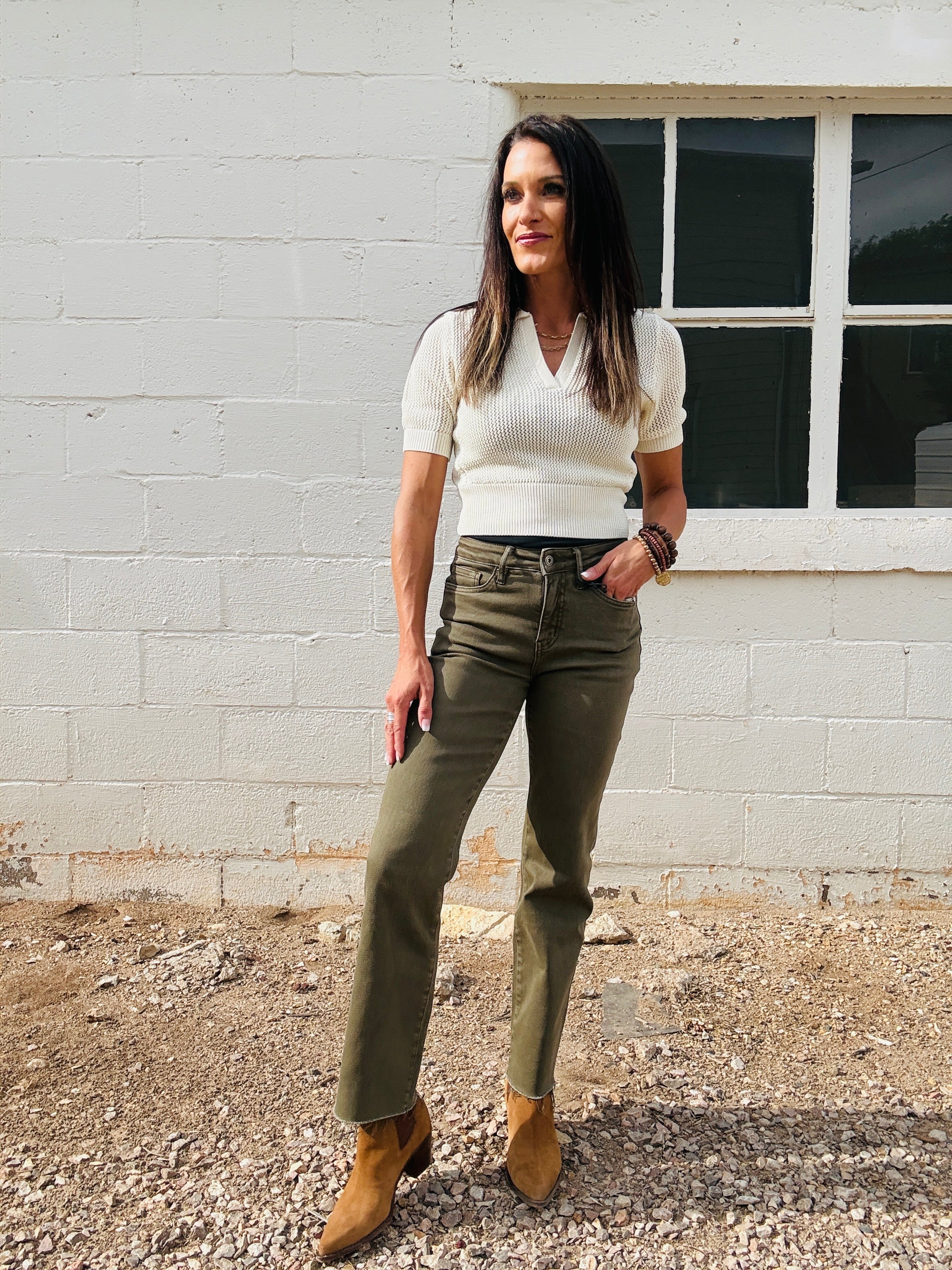 MICA HR Ankle Straight In Olive