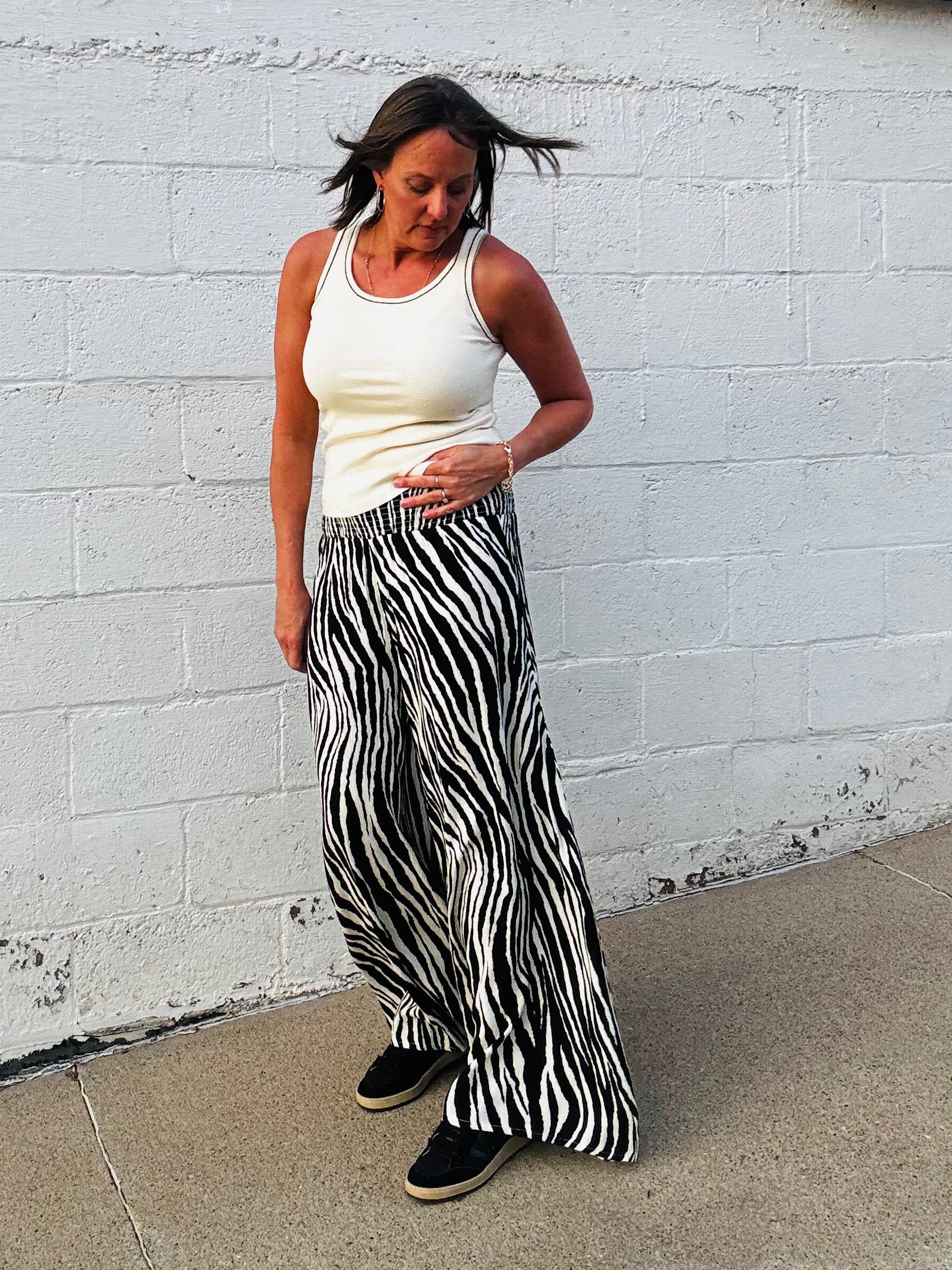 Elan Zebra Palazzo Pant