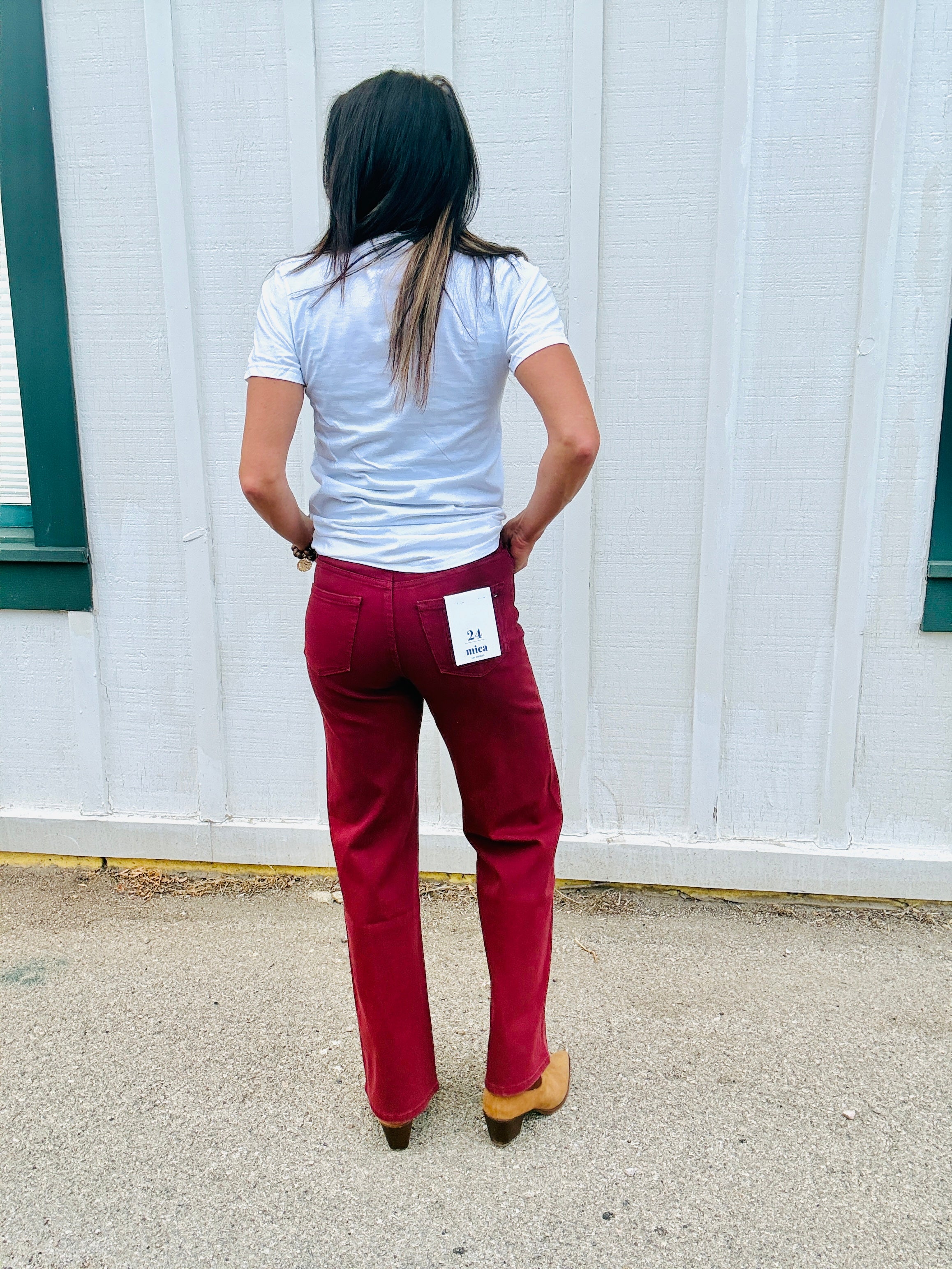 MICA HR Burgundy Wide Leg