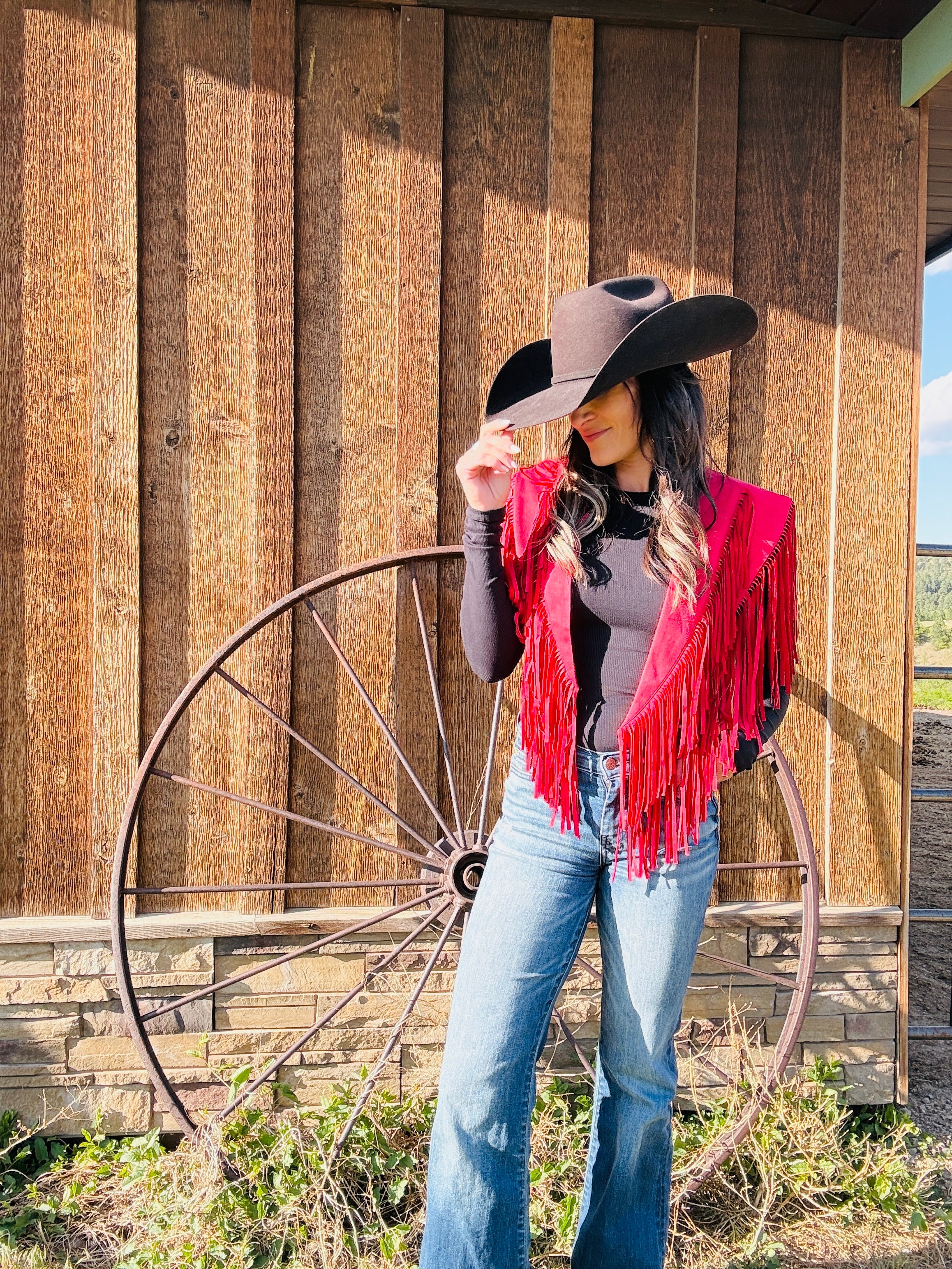 Suede Fringe Shrug