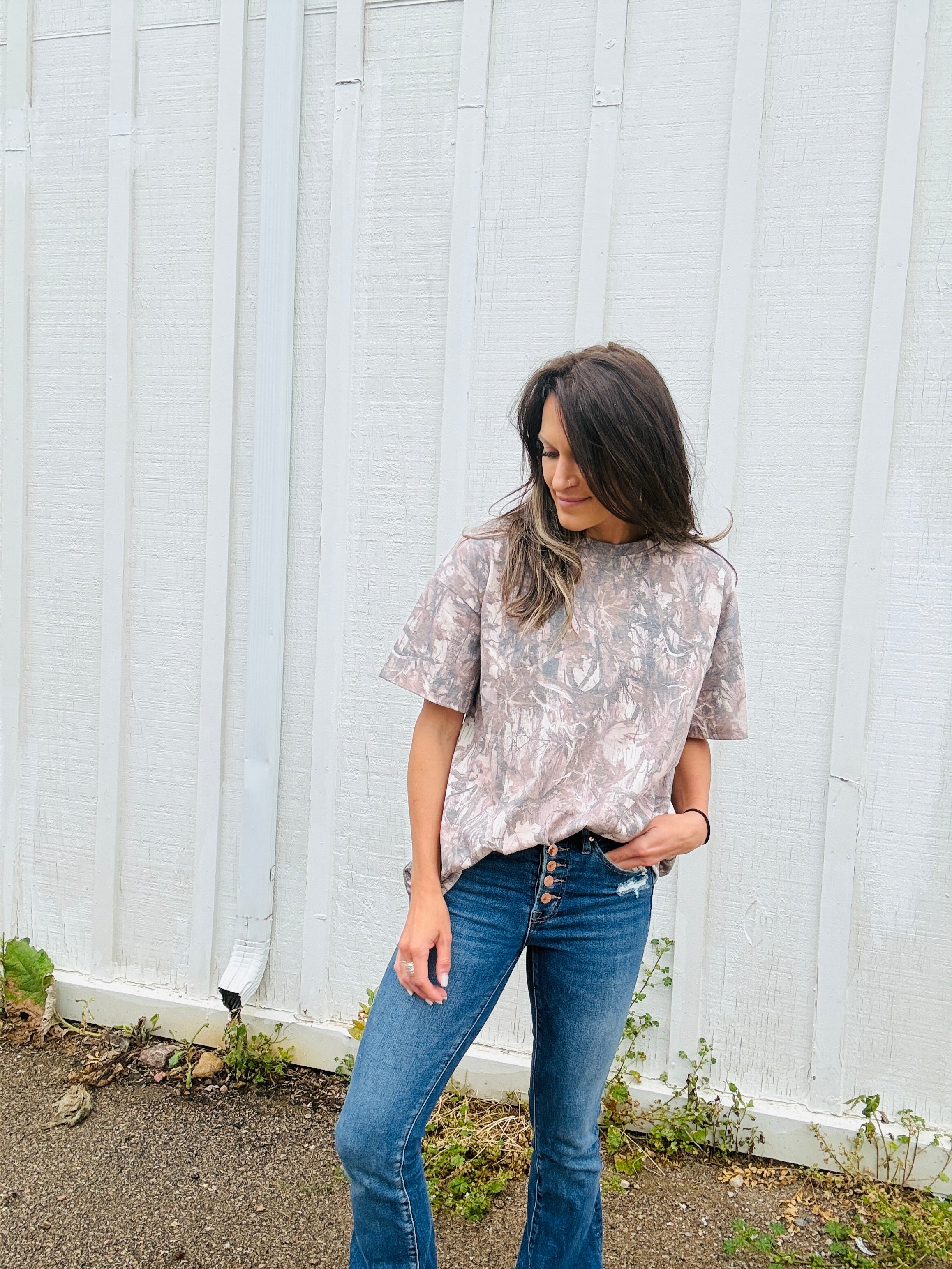 Birdie Camo Oversized Tee