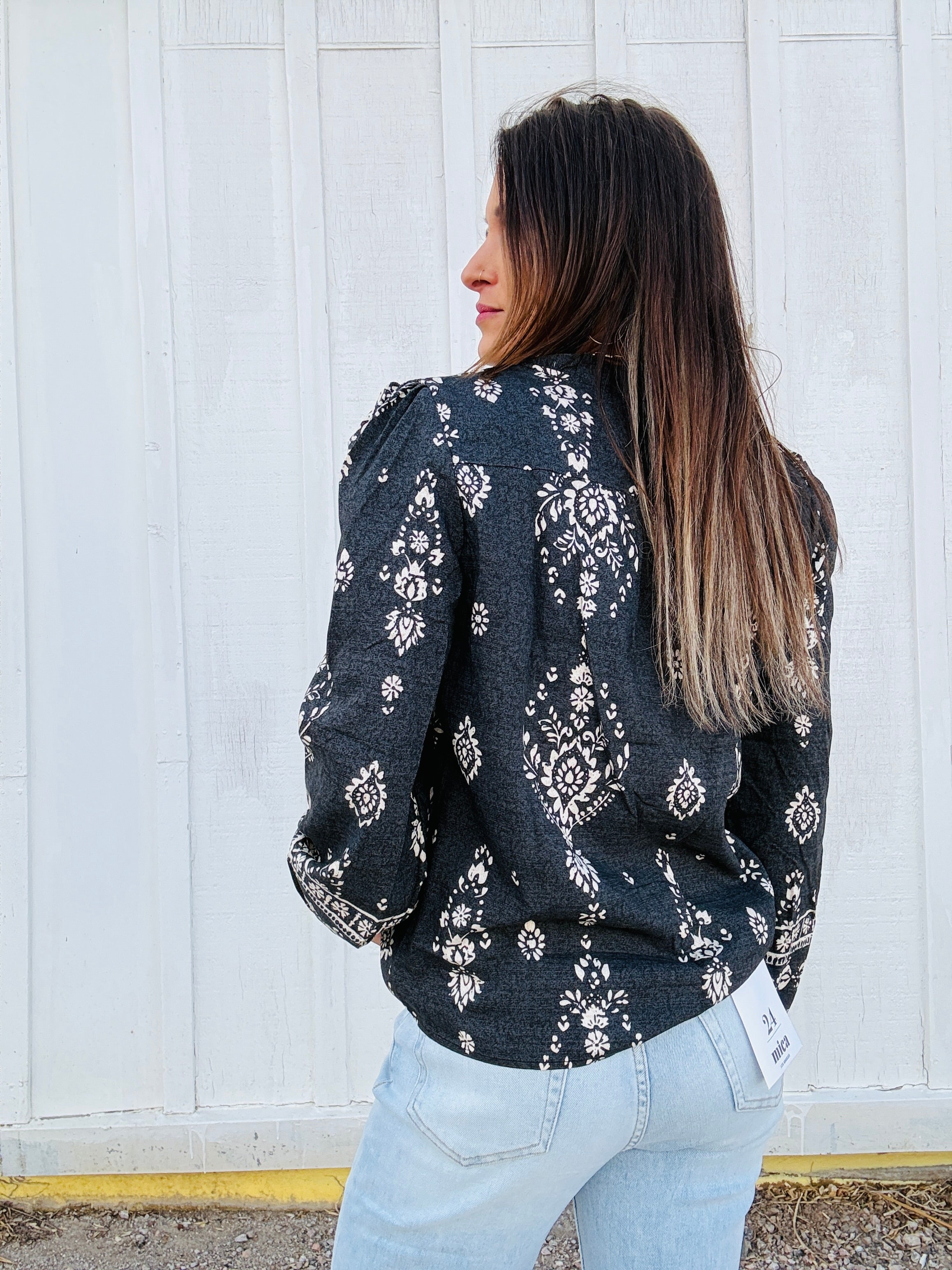 Bohemian Geometric Print Top