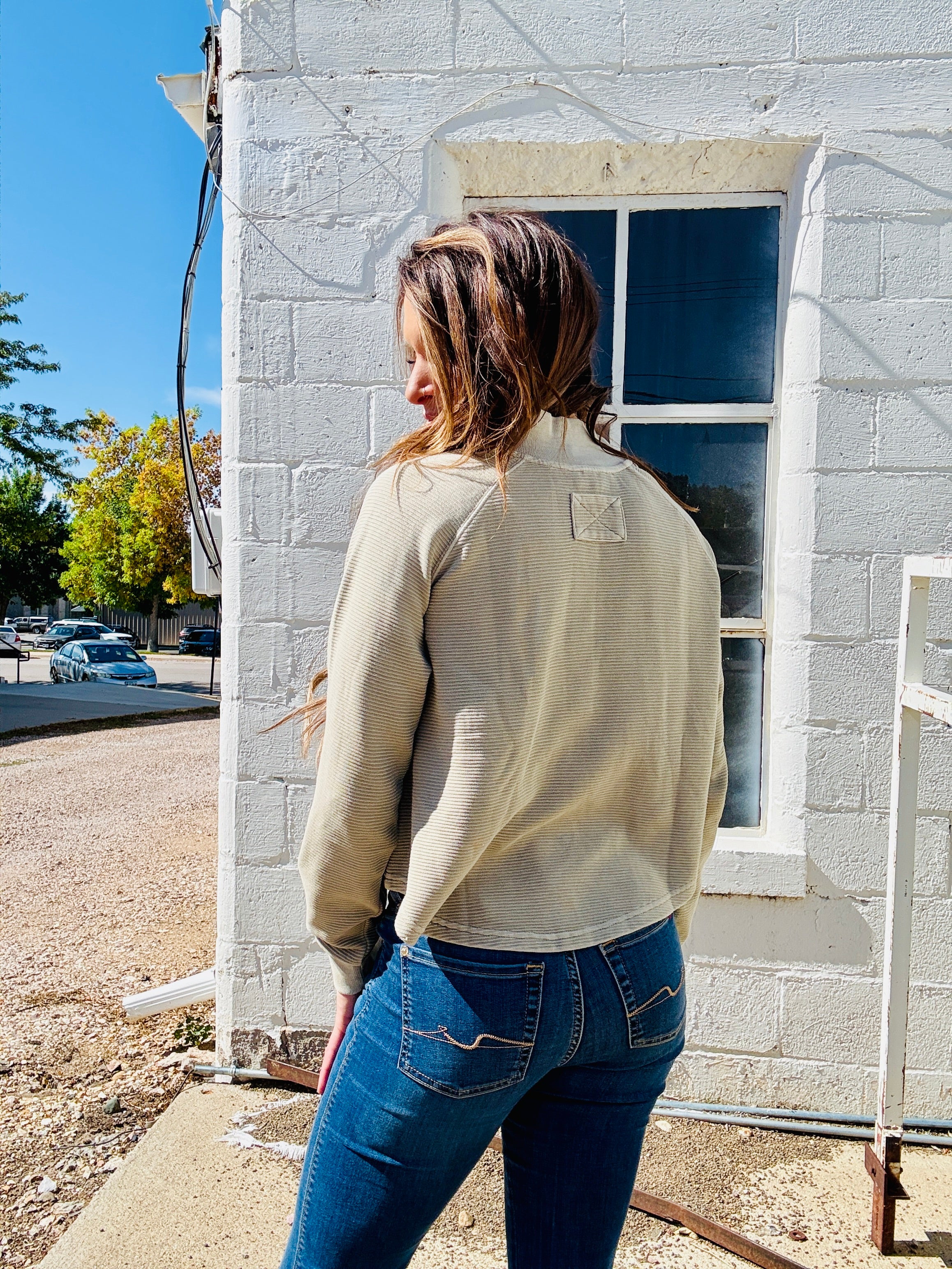 Half Snap Collared Pullover