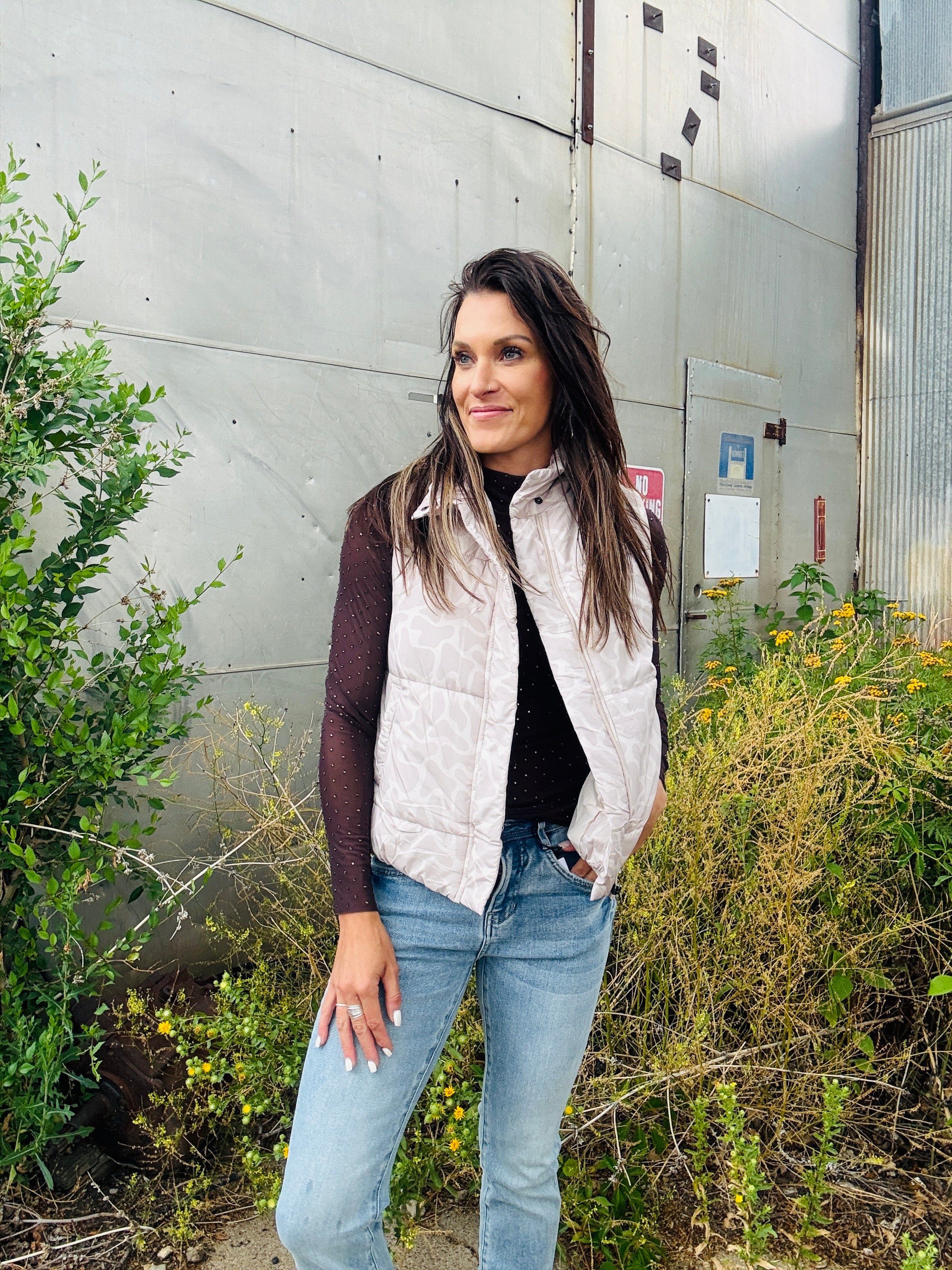 Birdie Puffer Vest Bare Marsh Camo