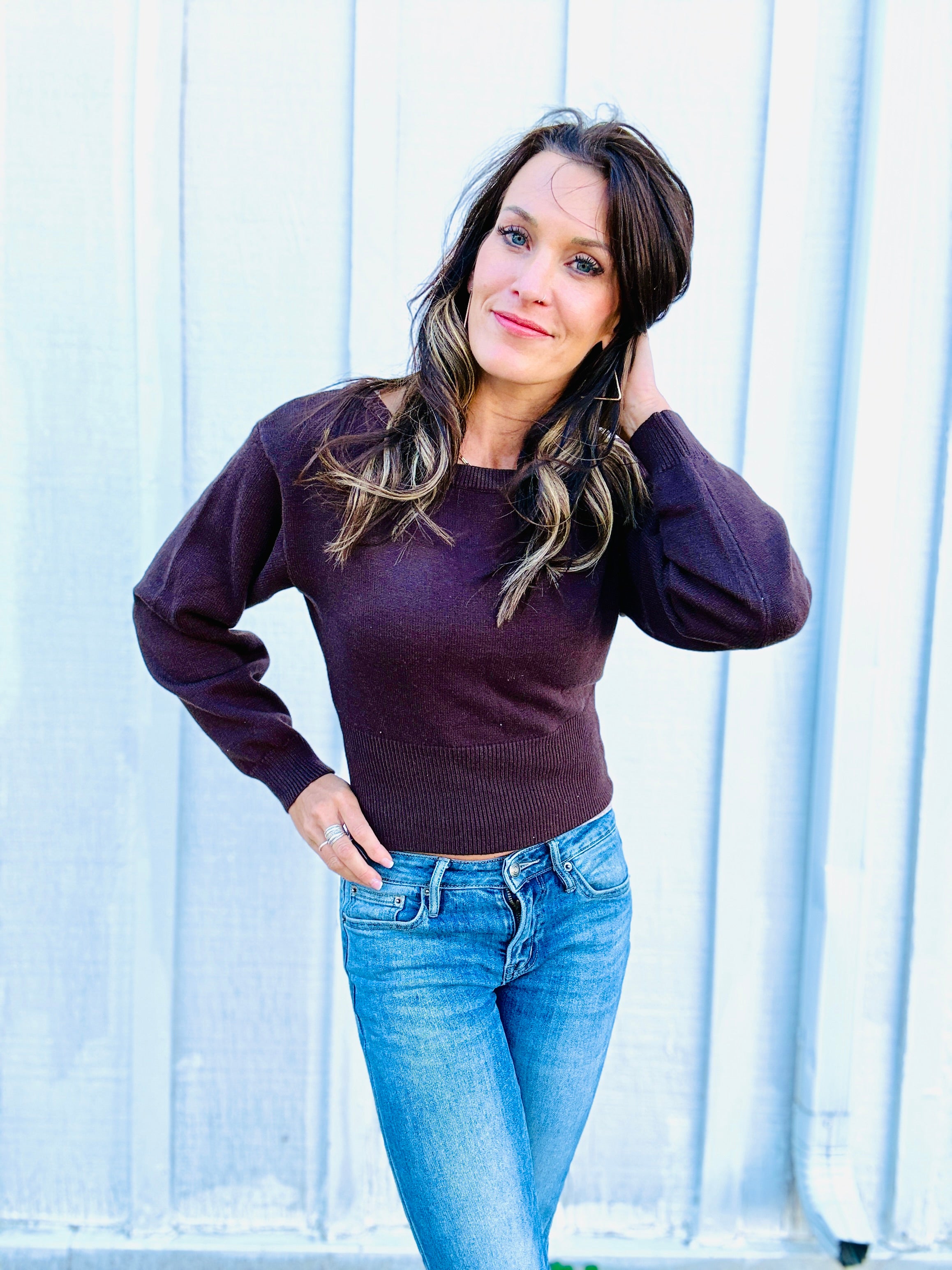 Classic Ribbed Knit Sweater