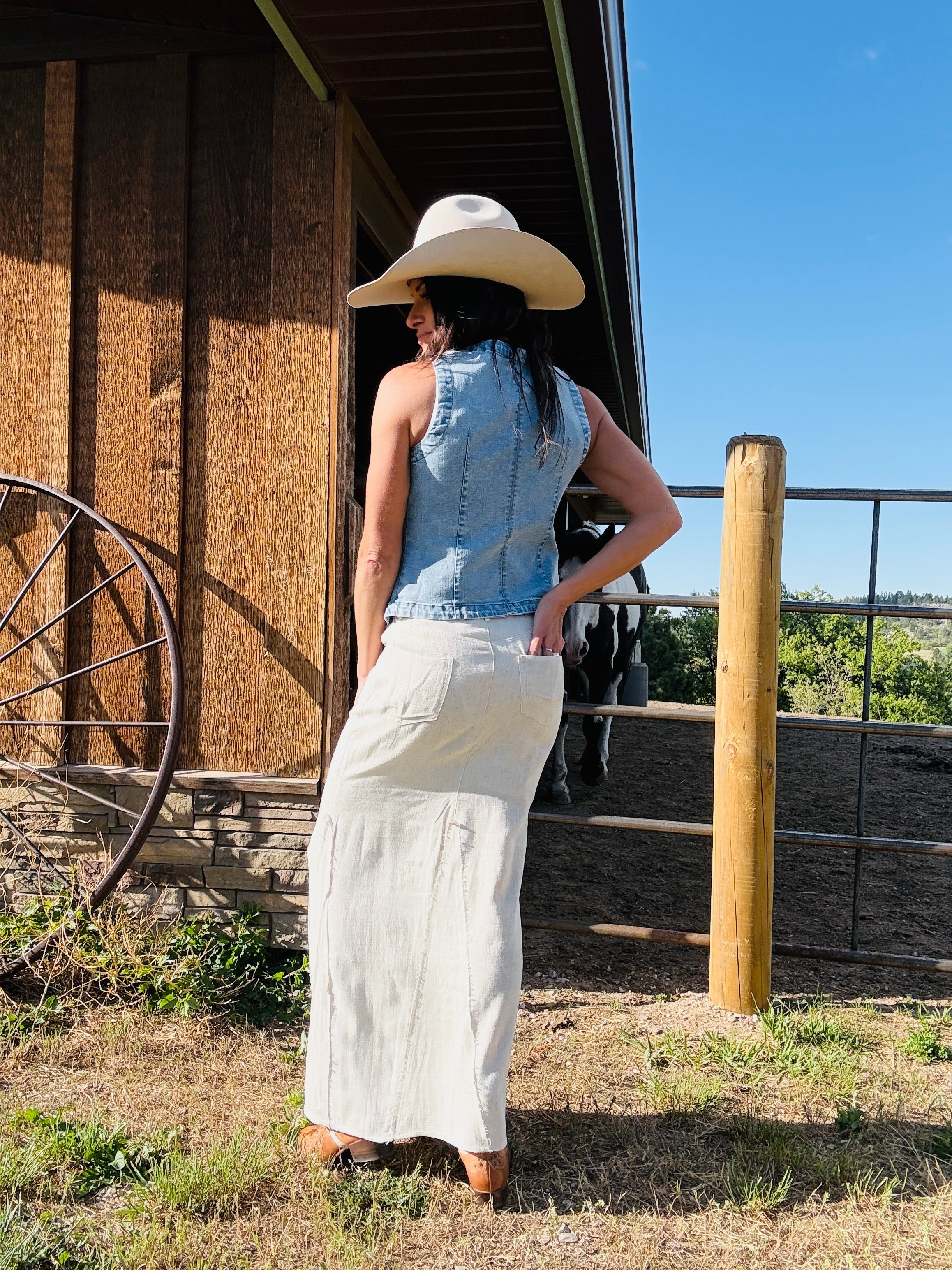 Linen Maxi Skirt
