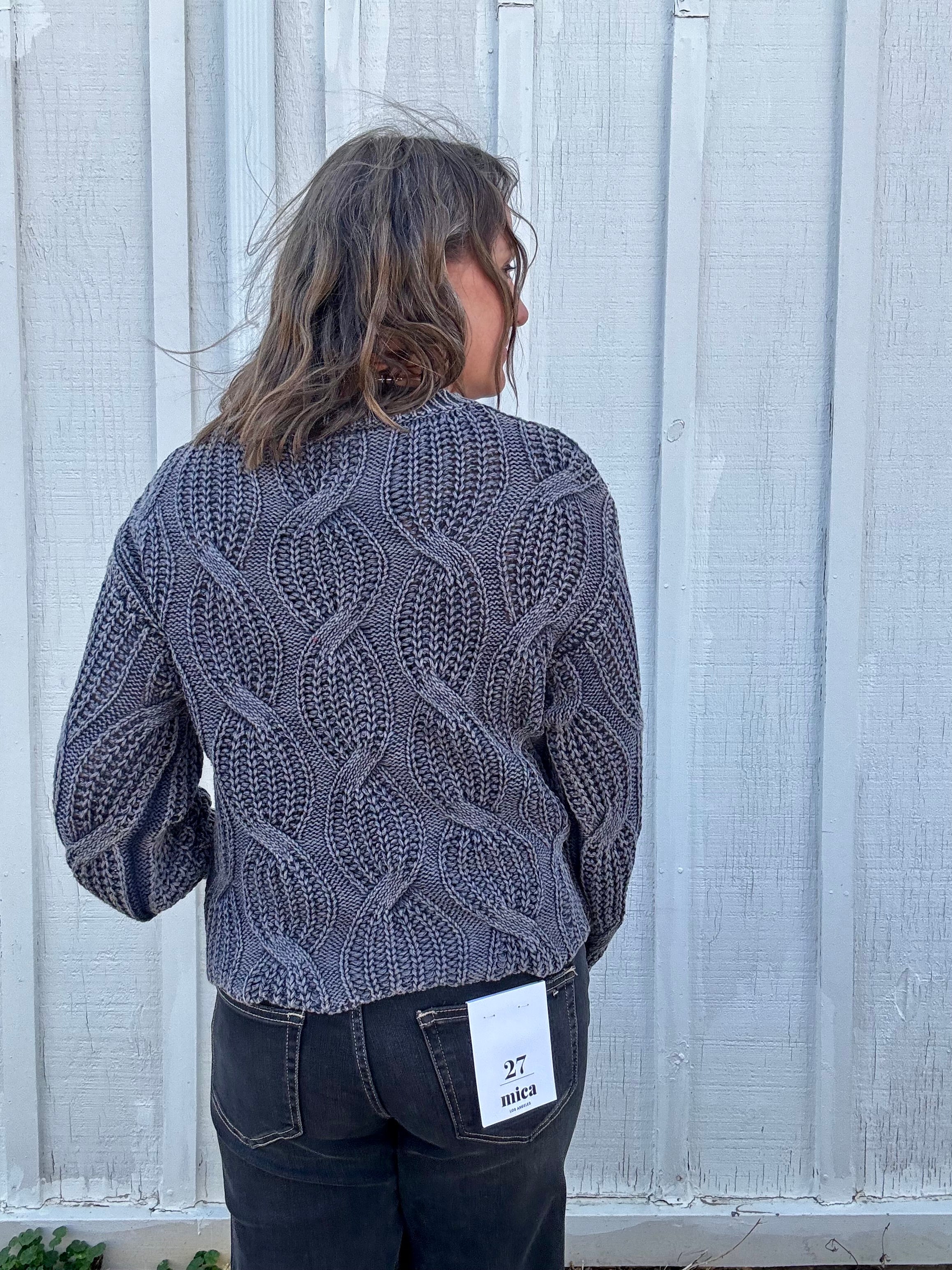 Katie Open Cable Knit Sweater