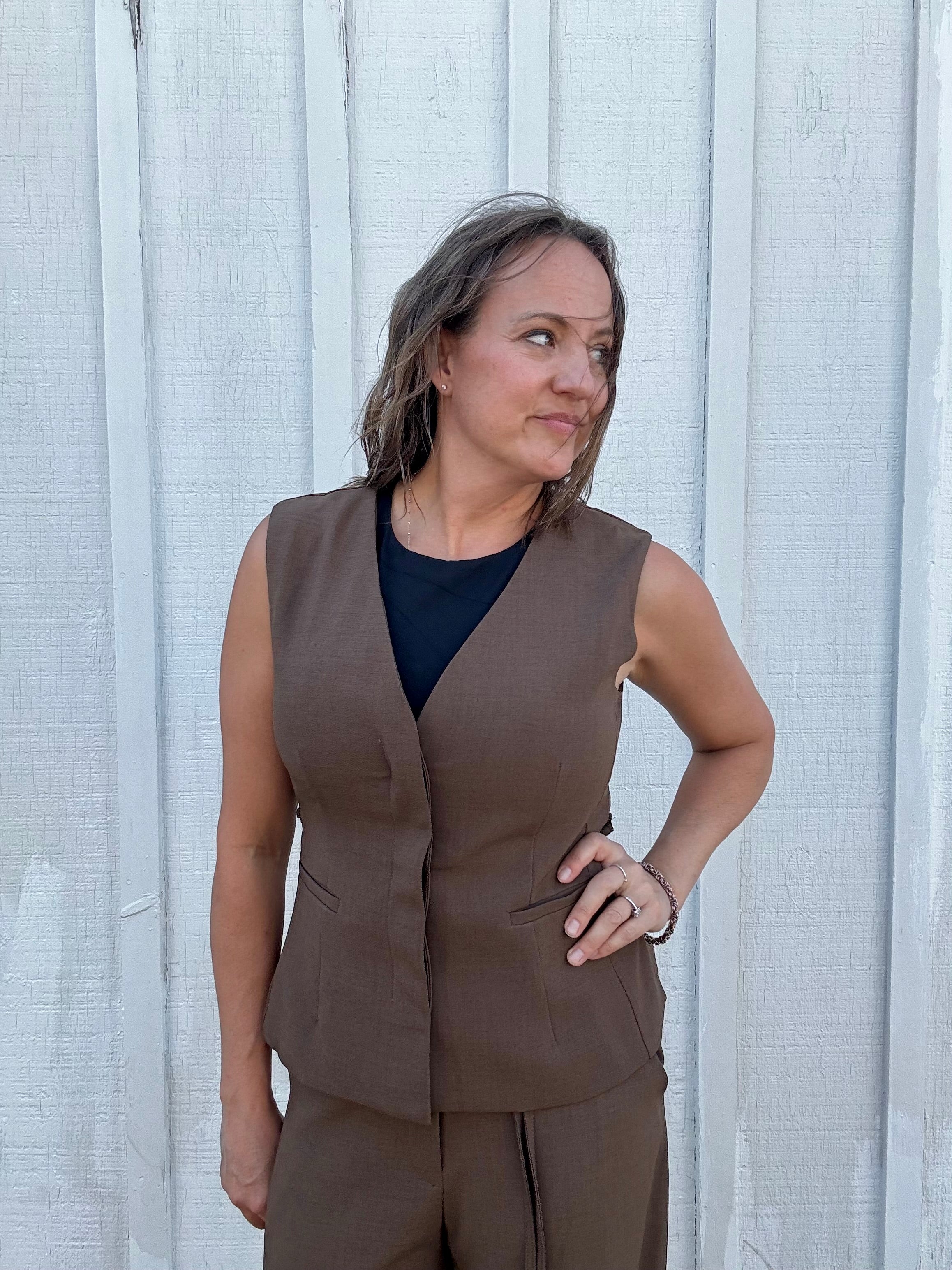 Princess Peplum Tie Vest