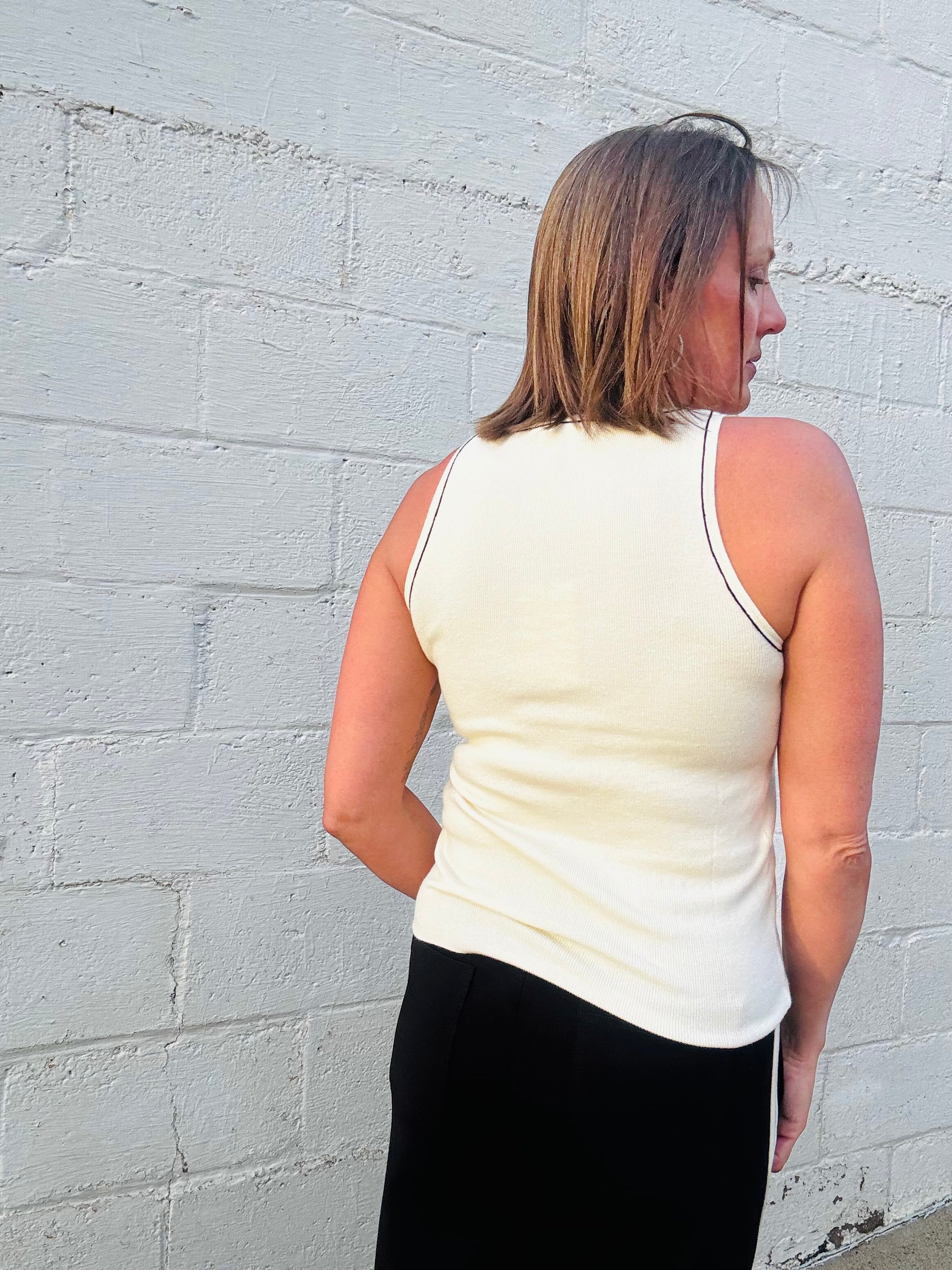 Elan Scottie Contrast Tank