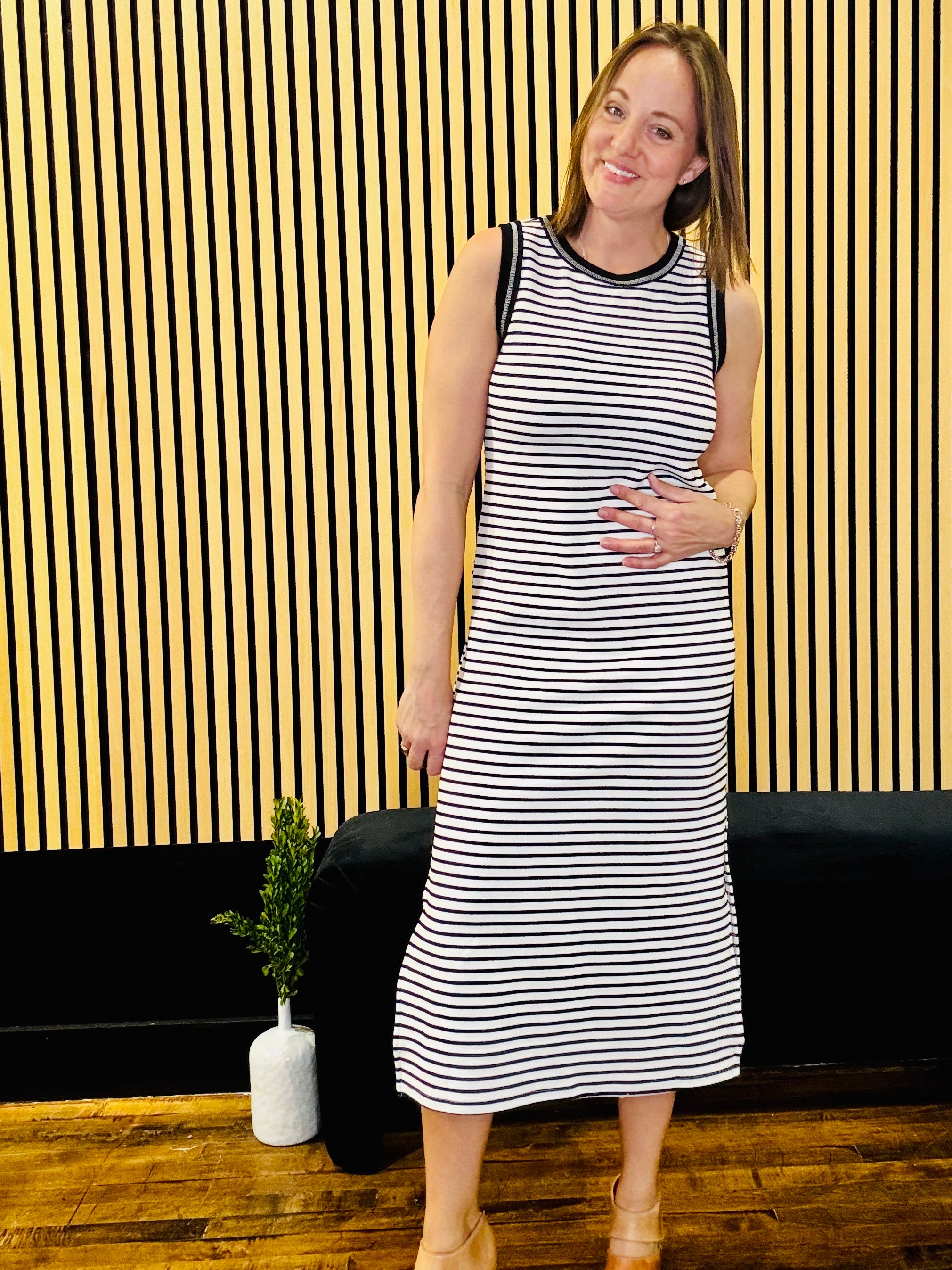 Striped Ringer Tank Dress