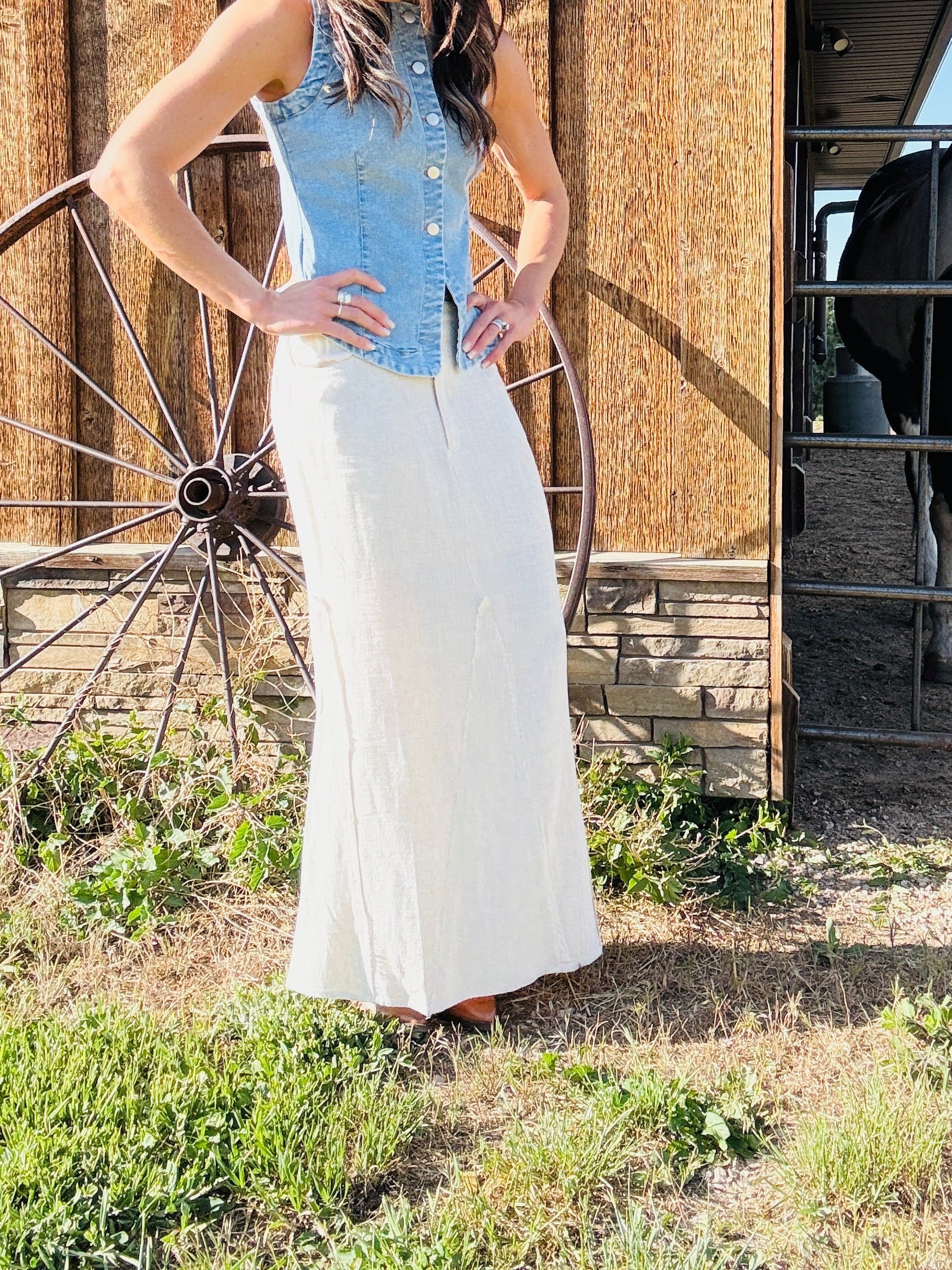 Linen Maxi Skirt
