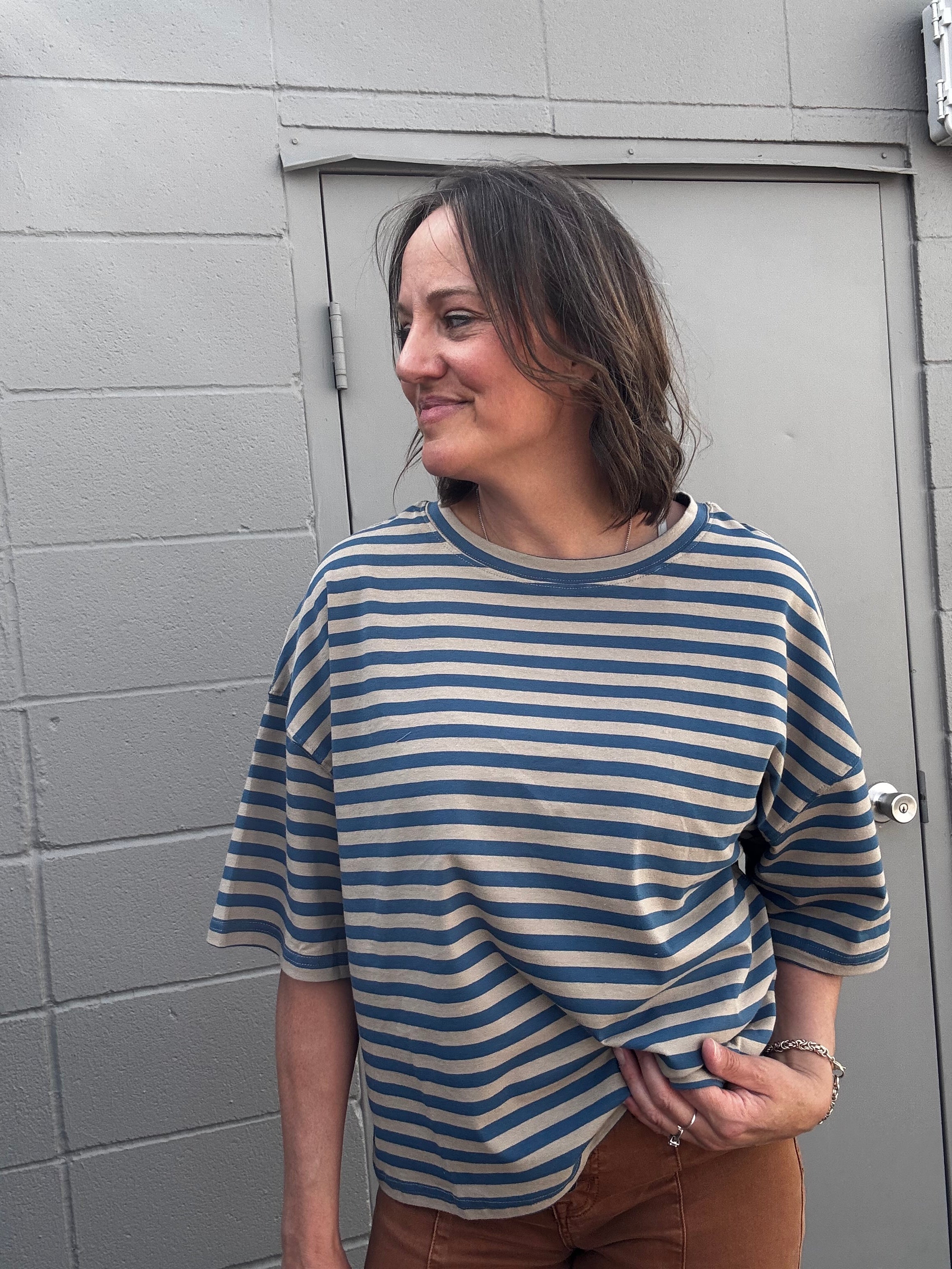 Striped Boyfriend Tee