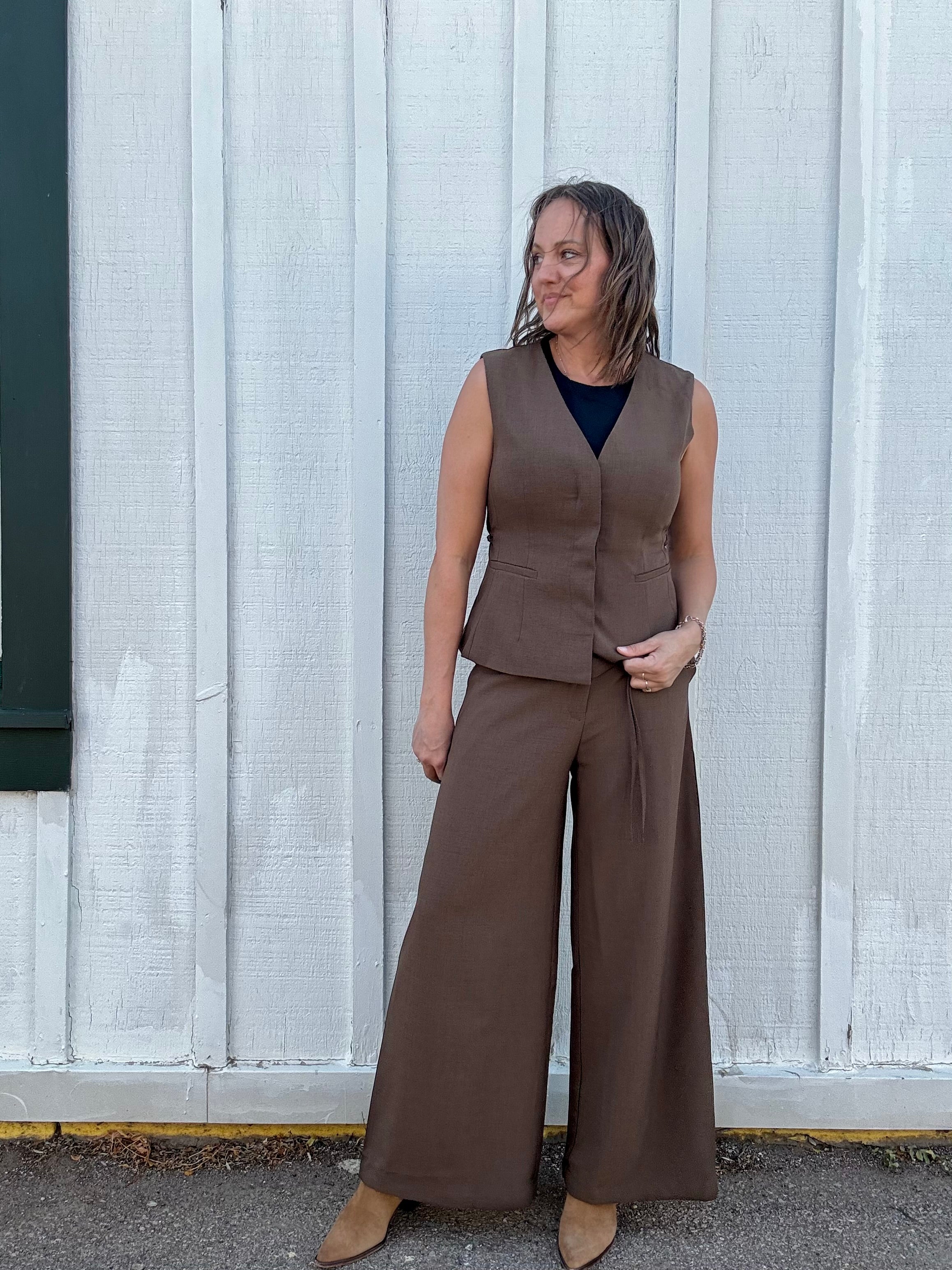 Princess Peplum Tie Vest