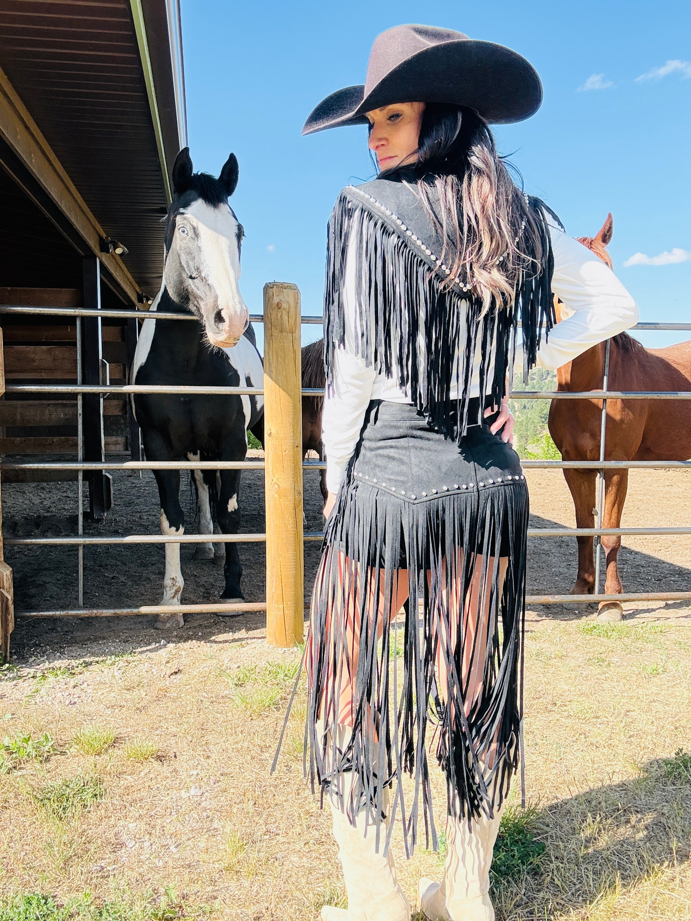 Fringe Studded Shorts