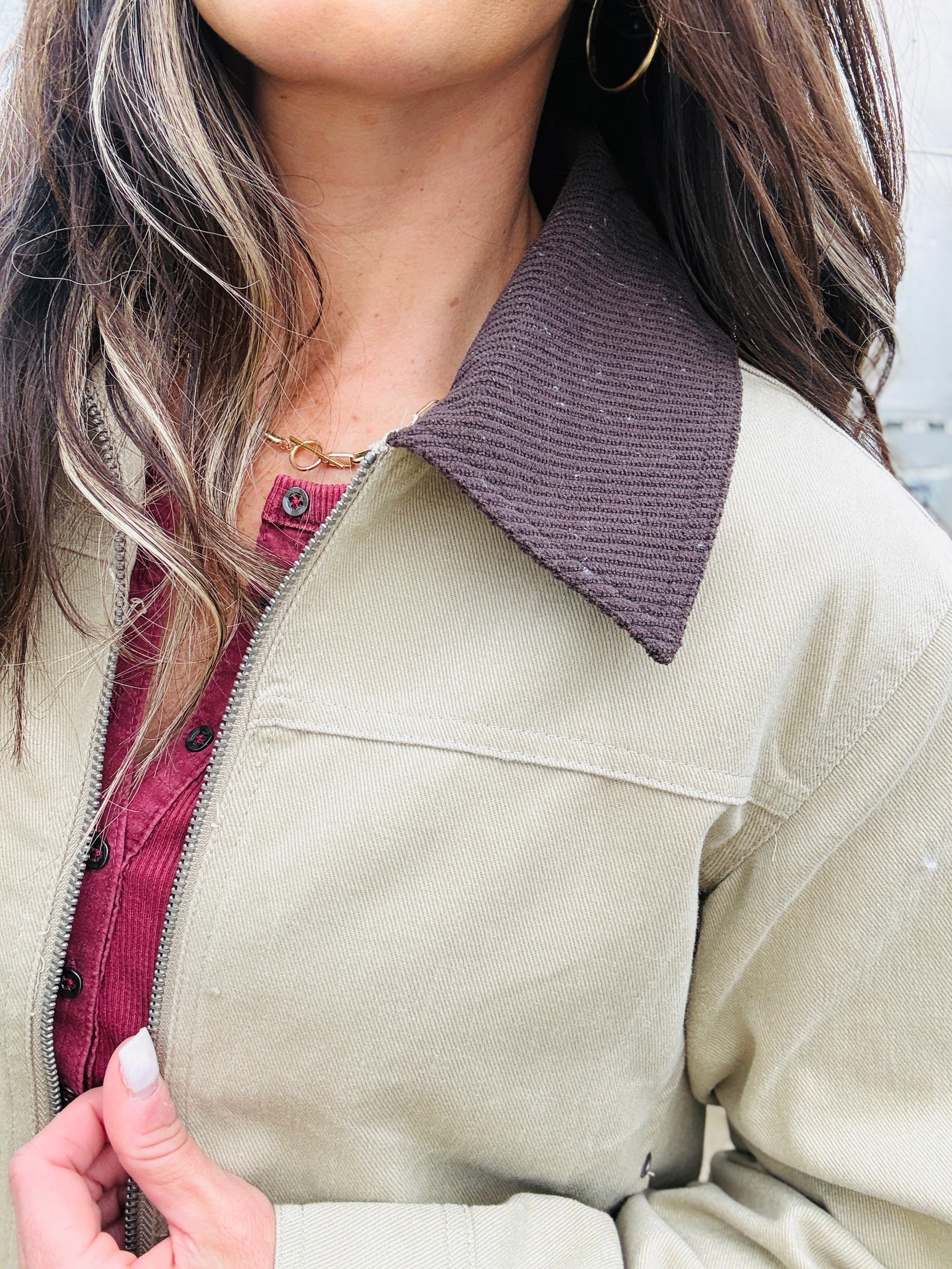 Corduroy Collar Barn Jacket