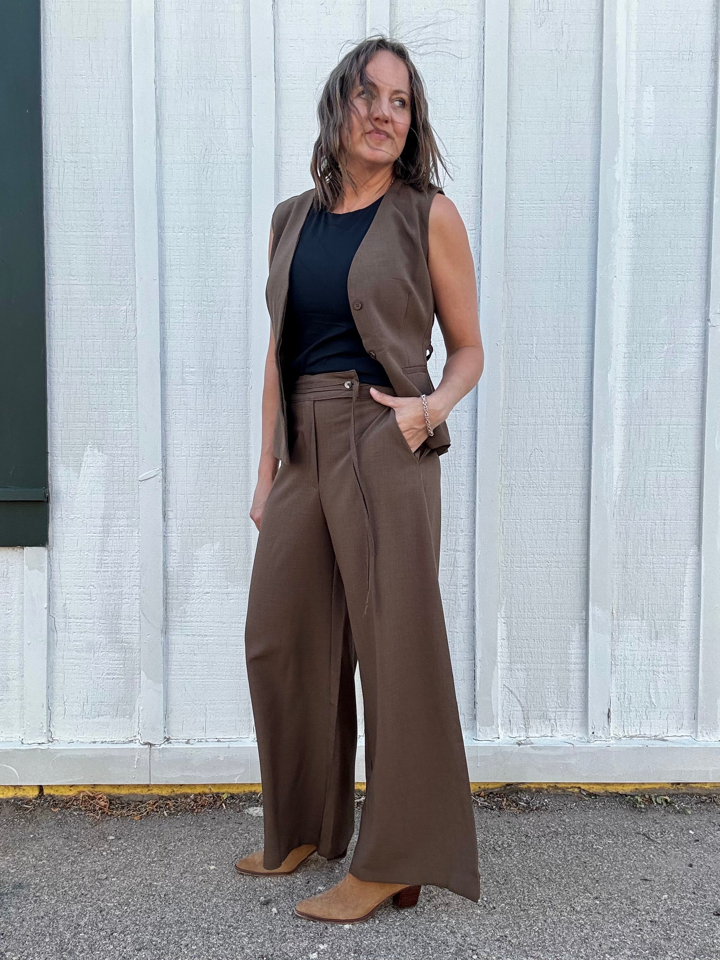 Princess Peplum Tie Vest