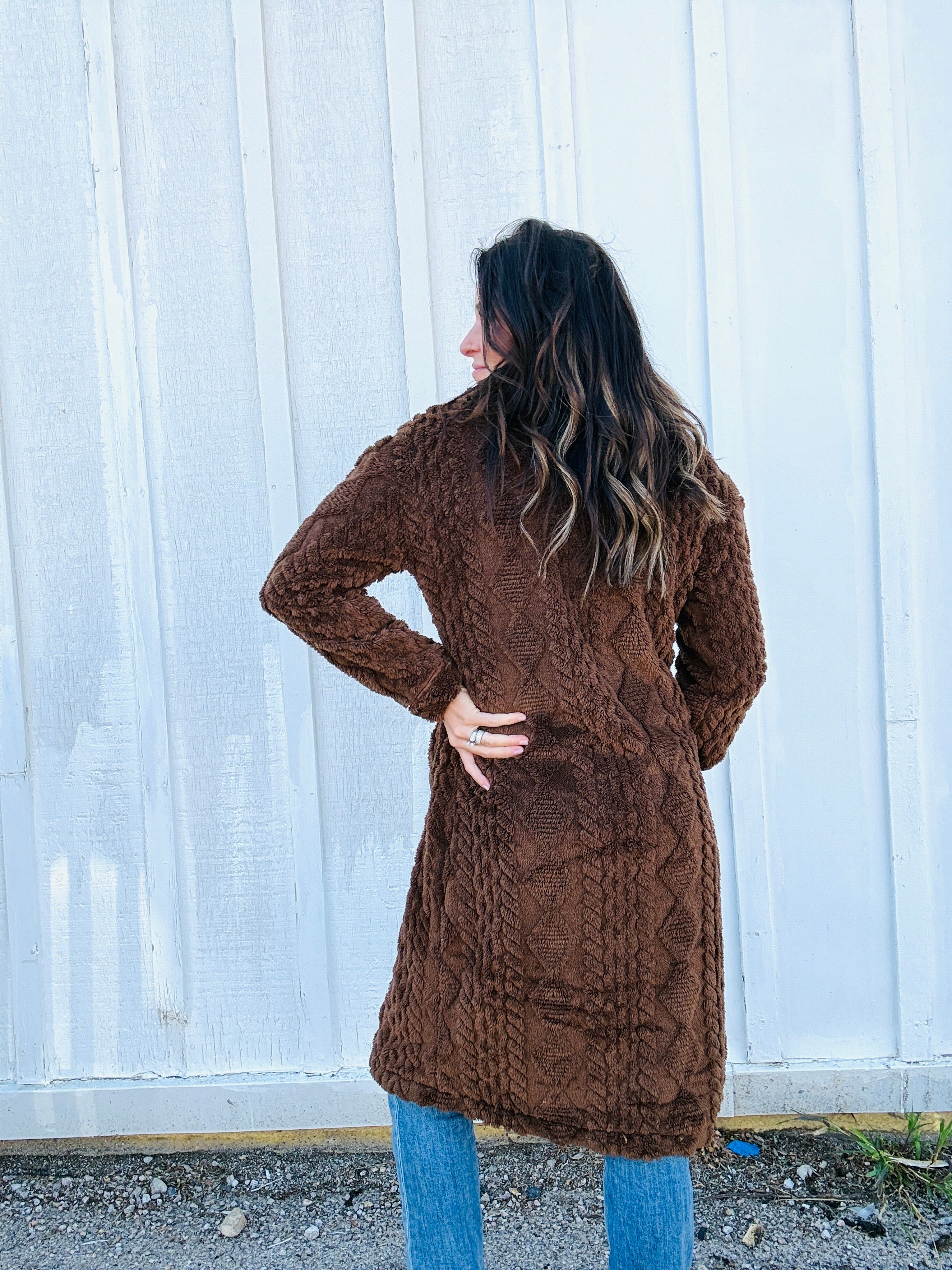 Quilted Long Sherpa Jacket