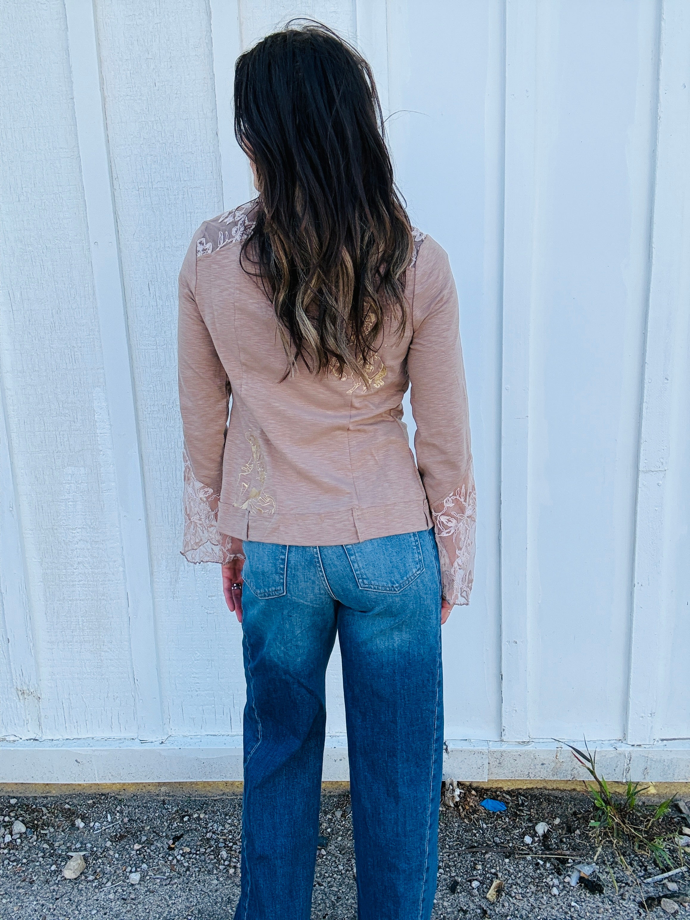 Western Spirit Lace Panel Top