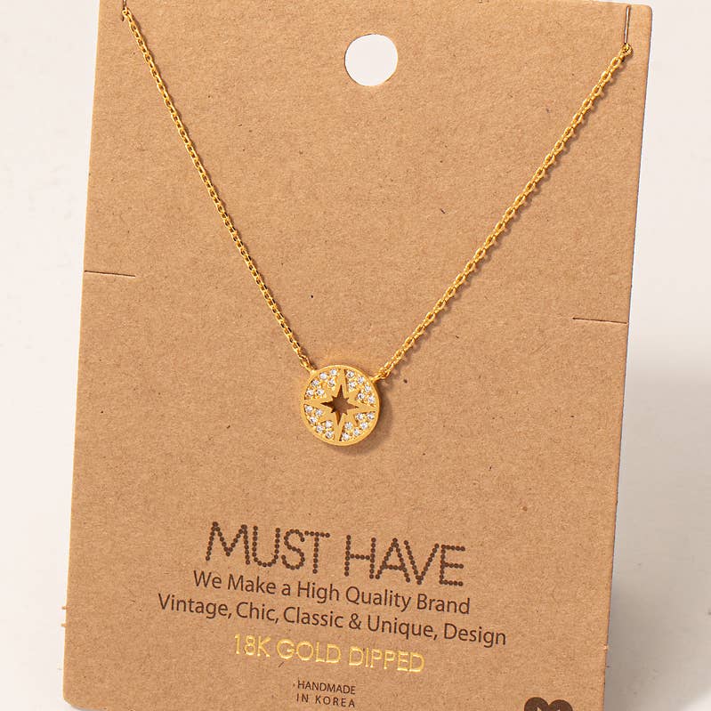 Circle North Star Necklace