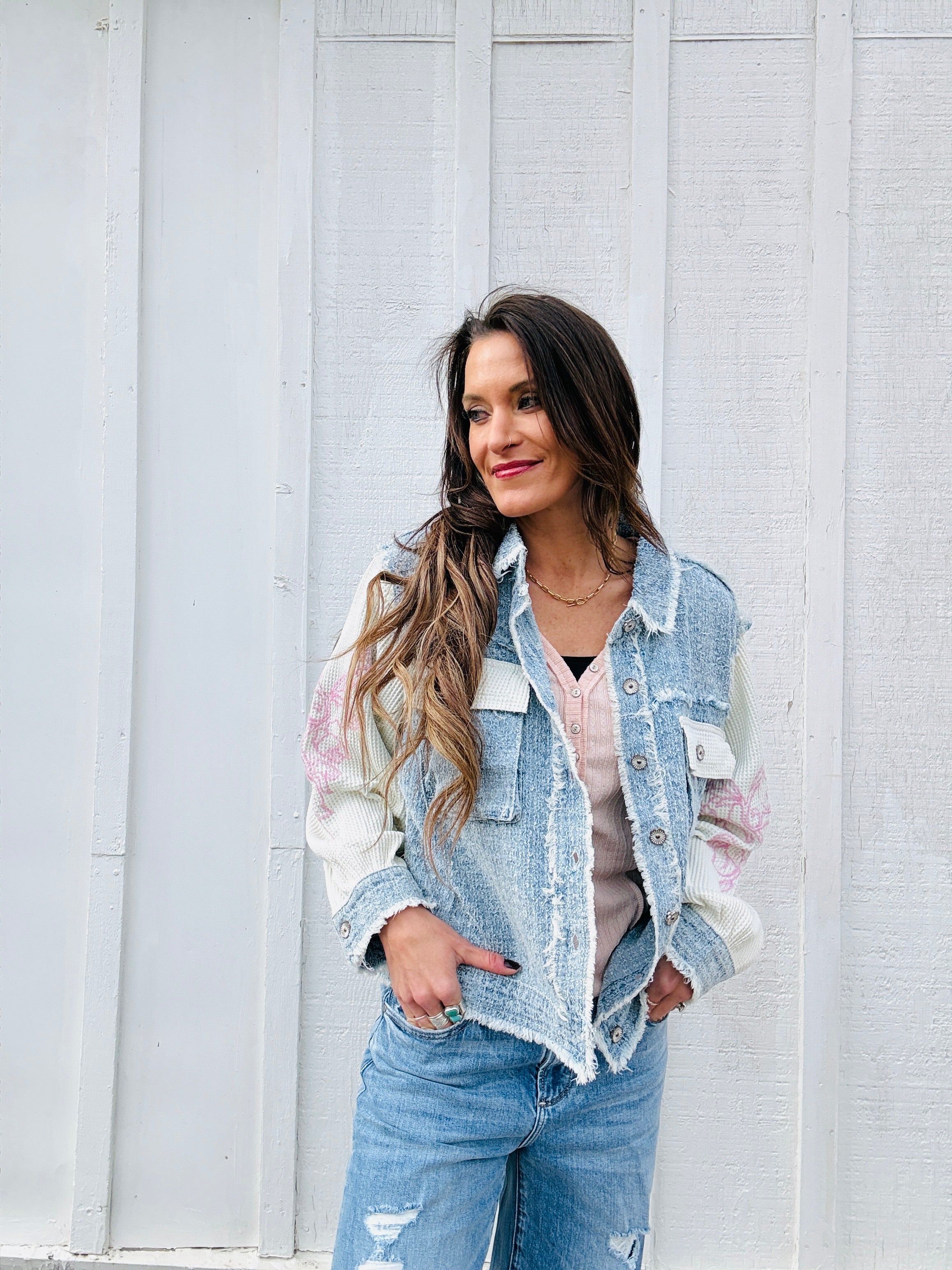 Denim & Floral Jacket