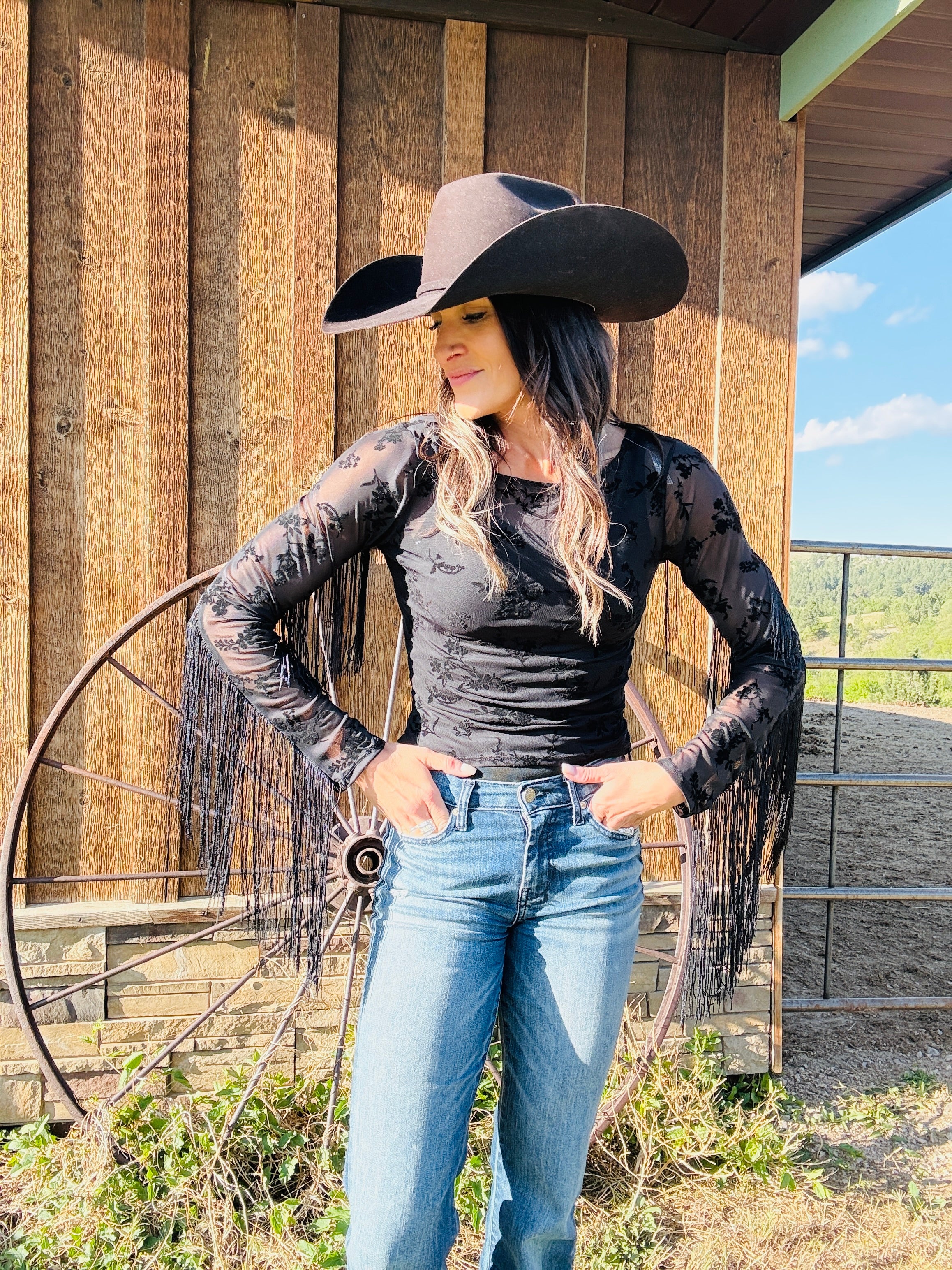 Fringe Mesh Shirt