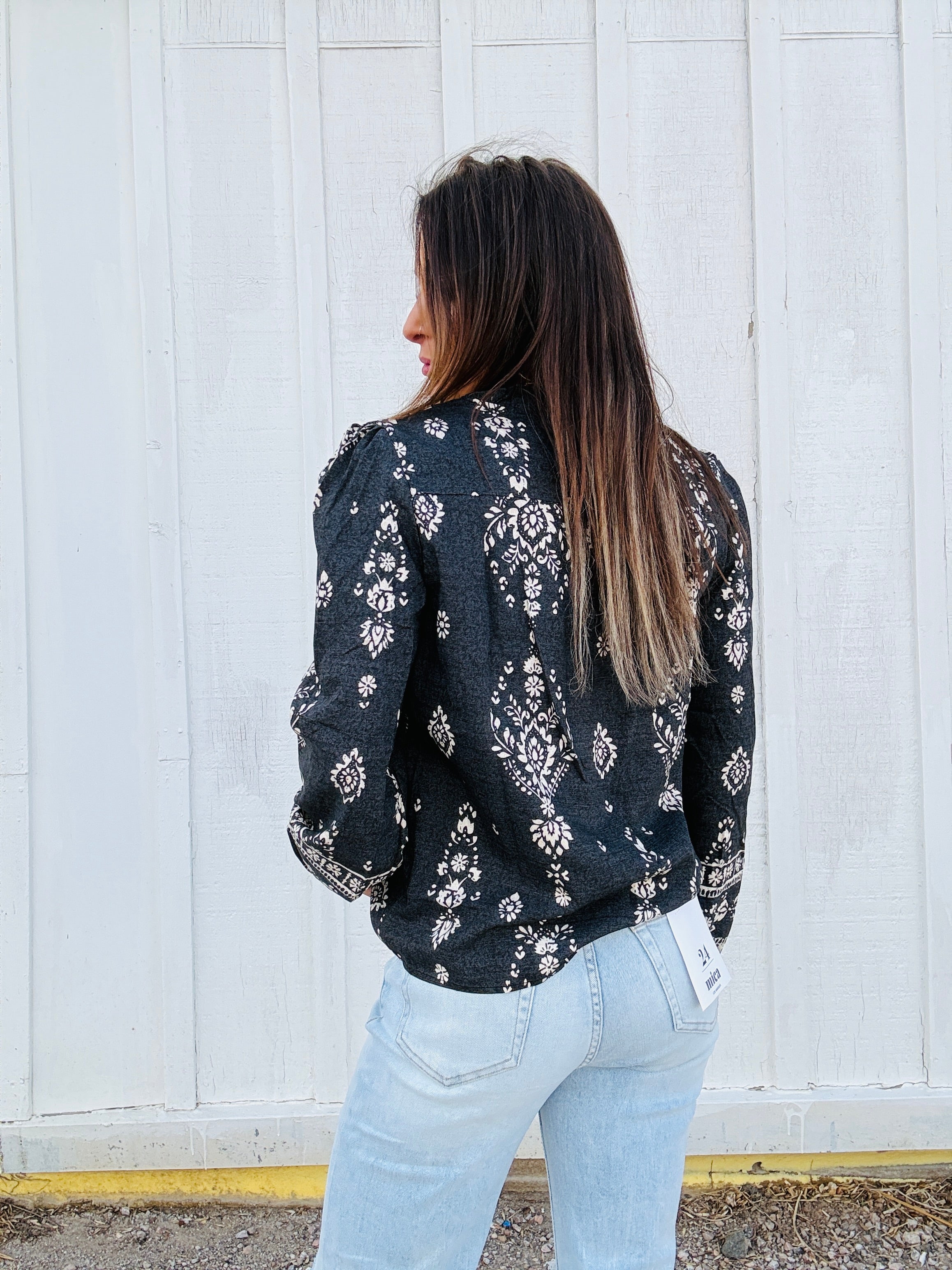 Bohemian Geometric Print Top