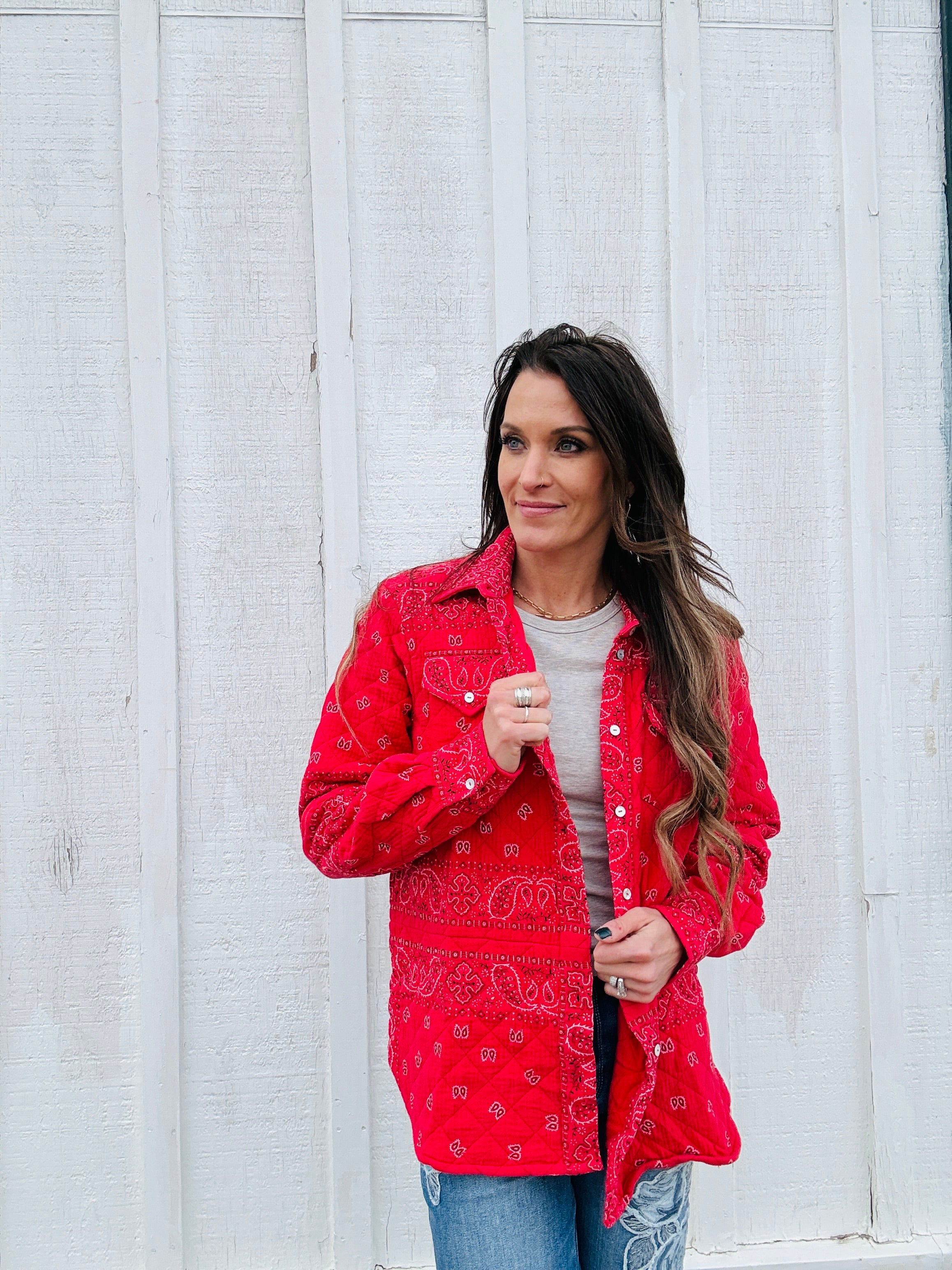 Shannon Passero Bandana Quilt Shacket