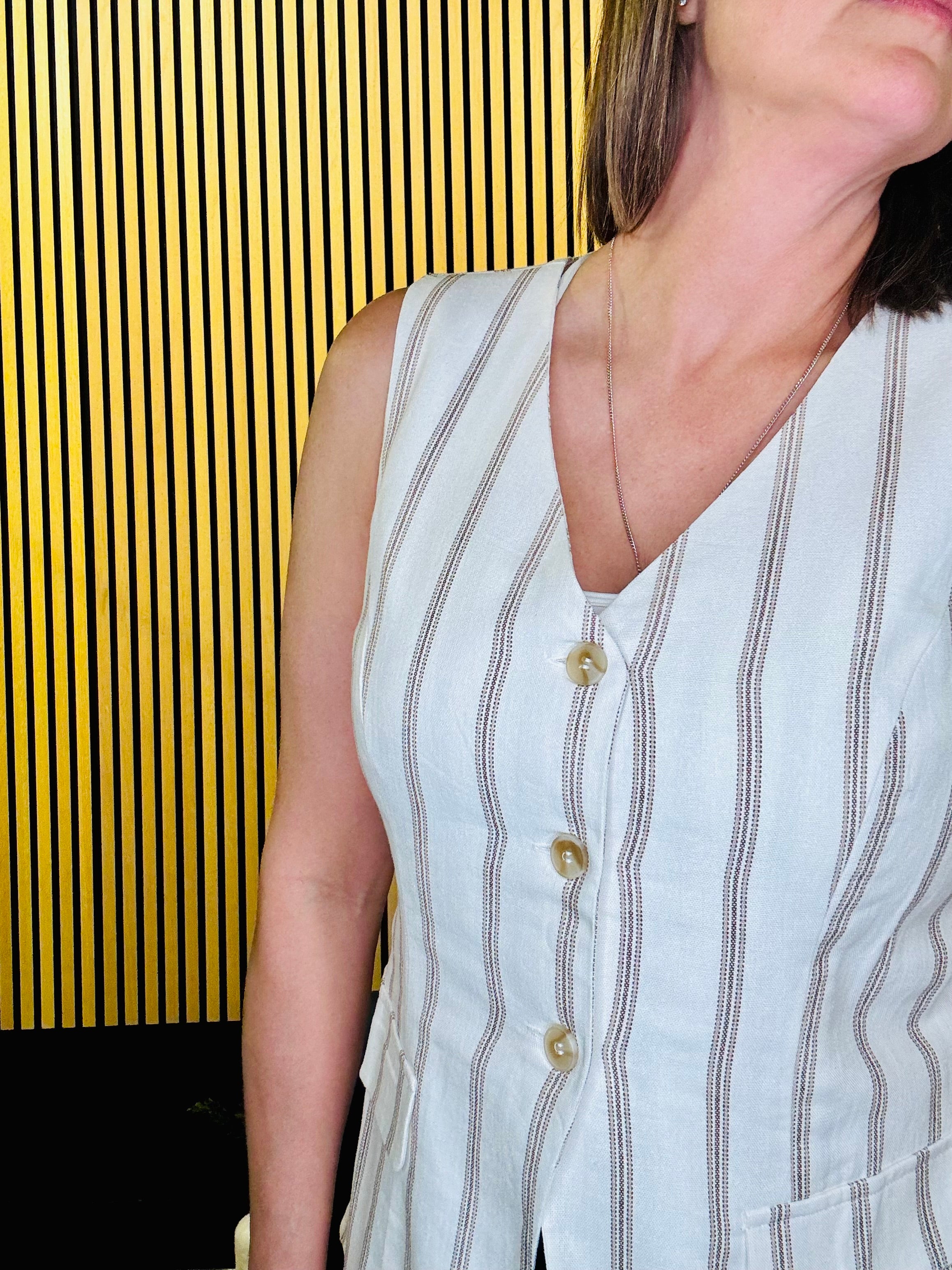 Blaire Striped Vest