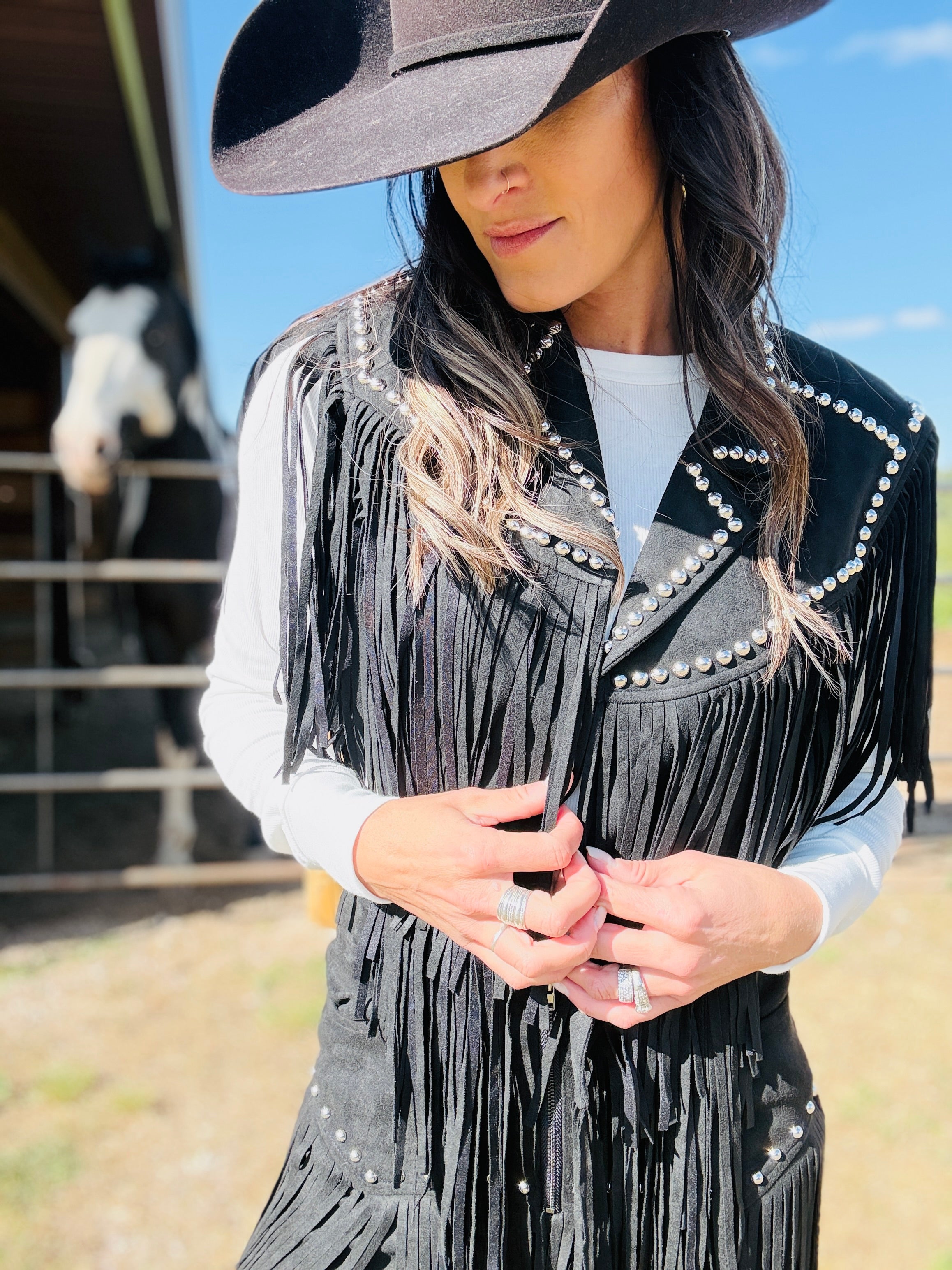 Studded Fringe Shrug