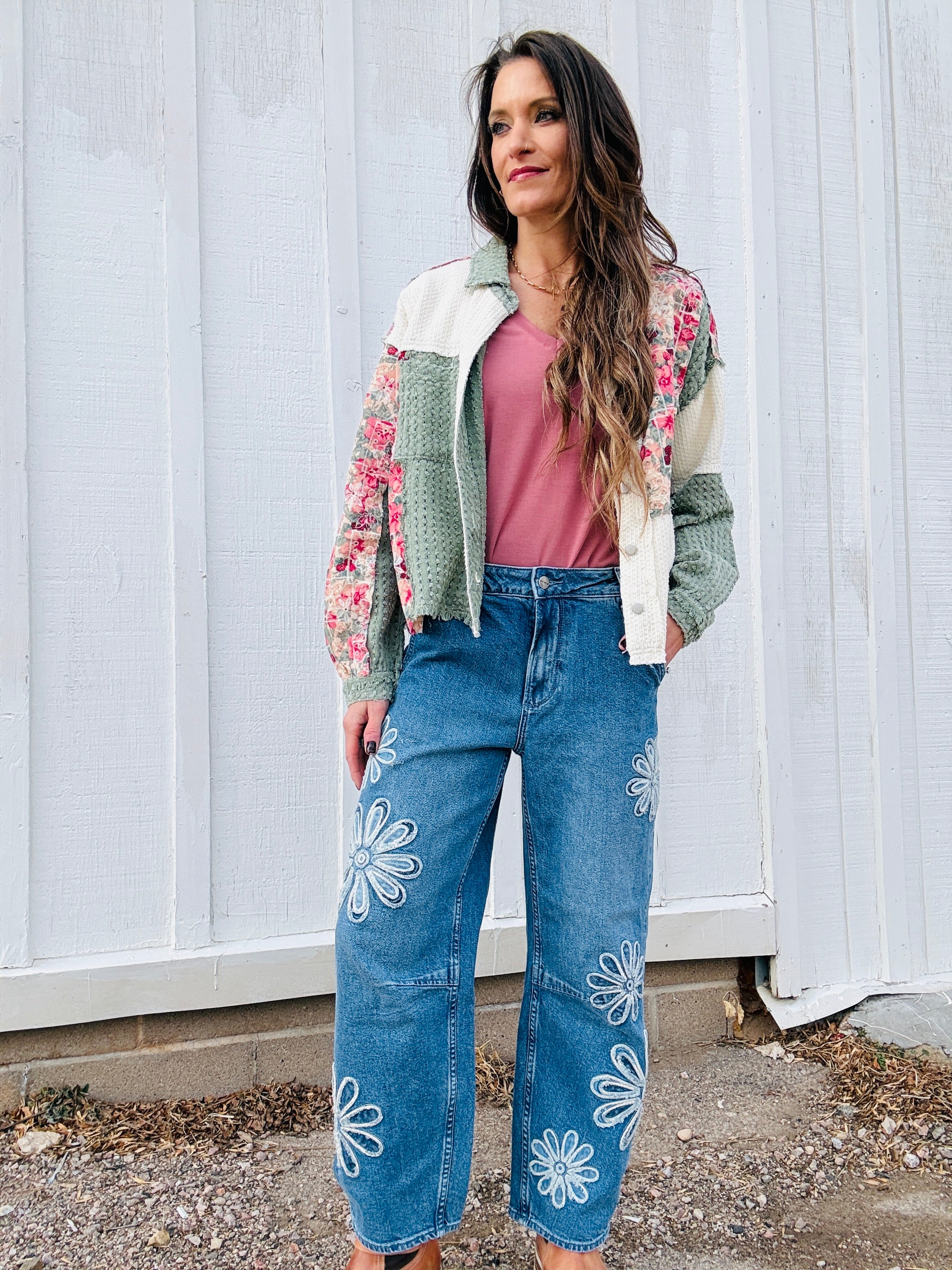 Driftwood Barbie Barrel x Daisy Patchwork