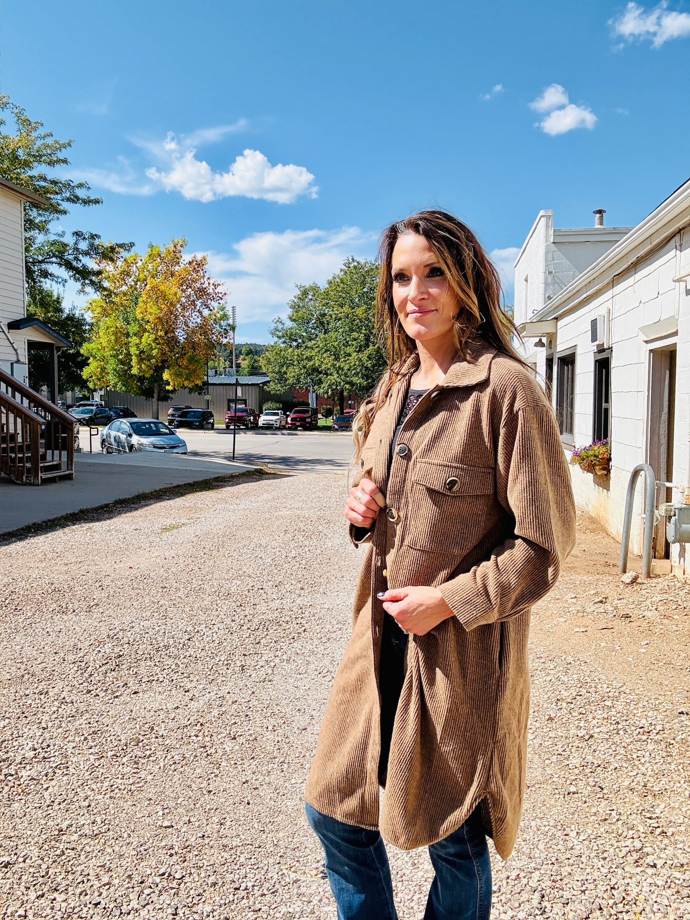 Long Brushed Waffle Jacket