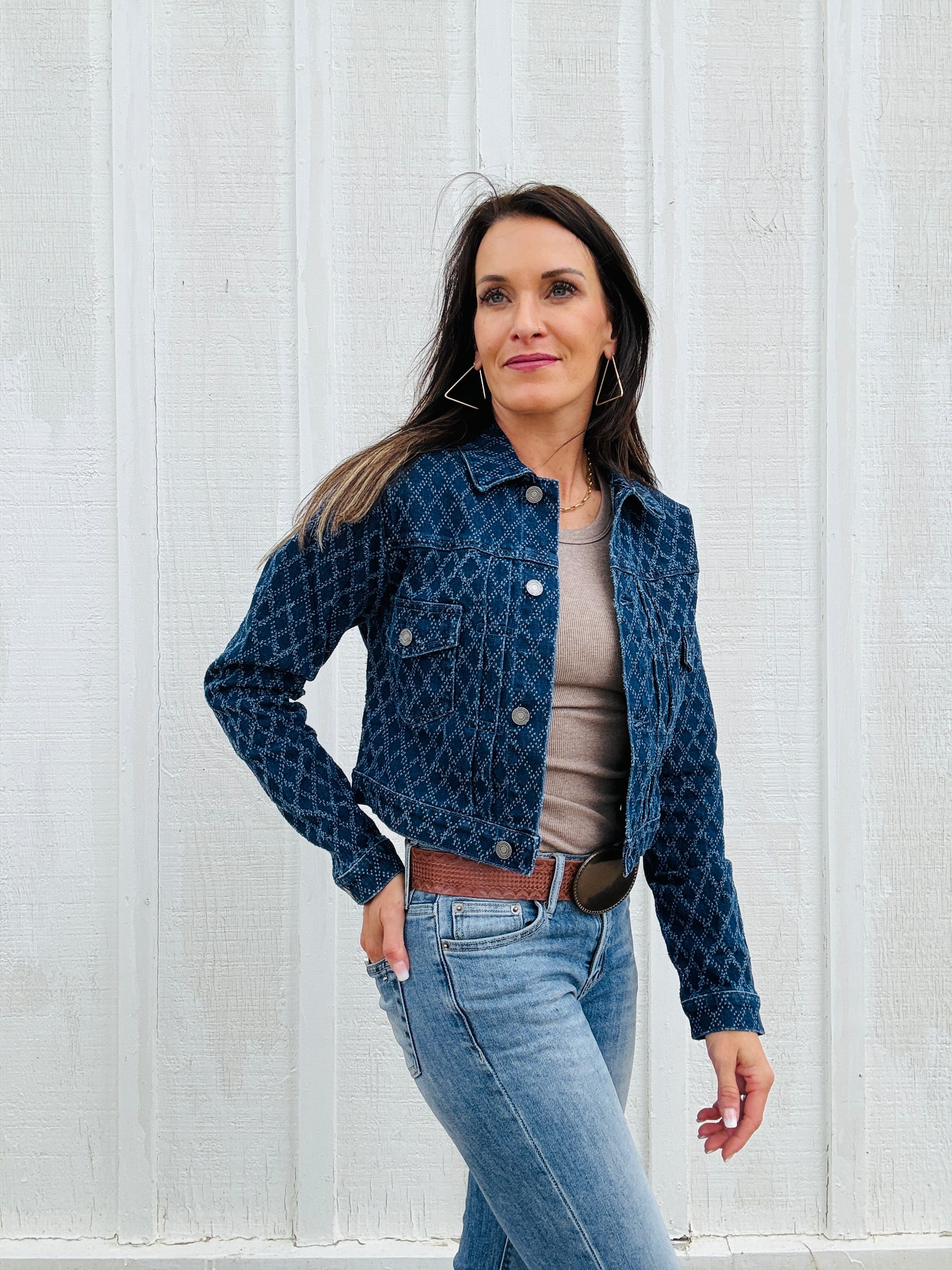 ELAN Jacquard Denim Jacket