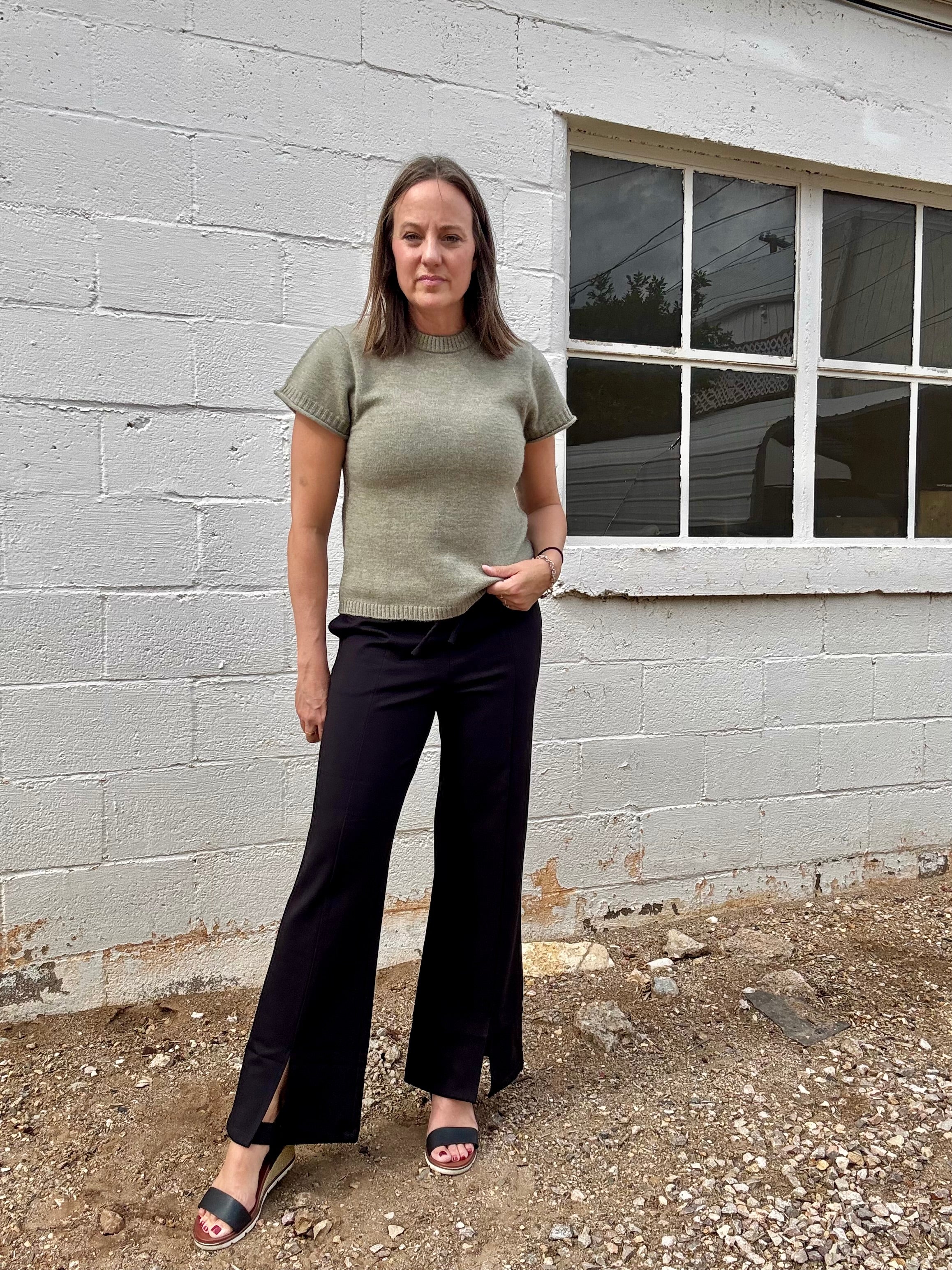 ELAN Hadley Split-Hem Pants