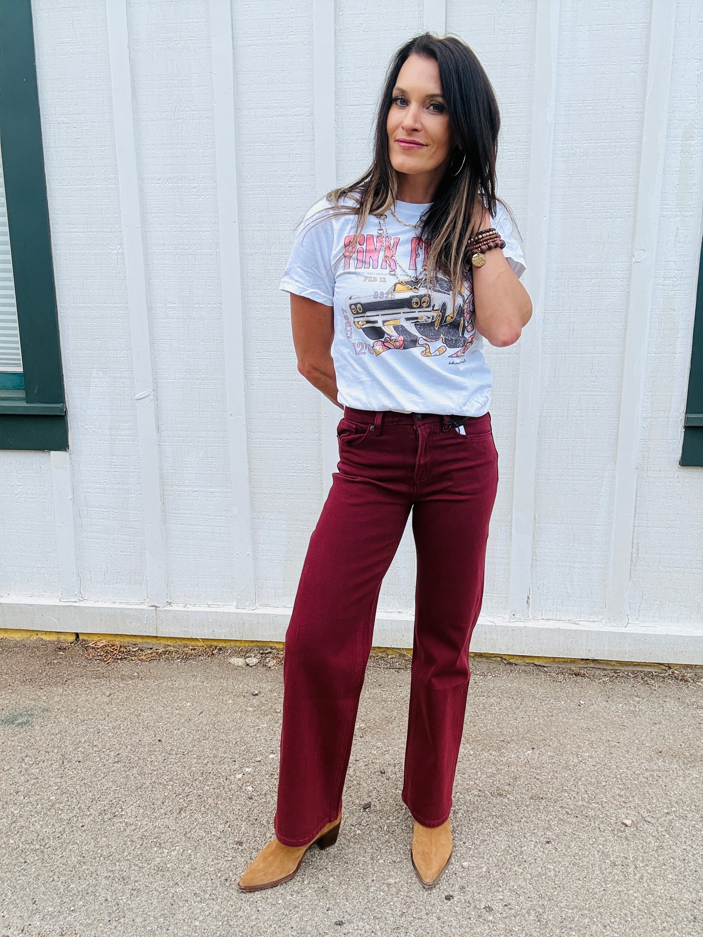 MICA HR Burgundy Wide Leg
