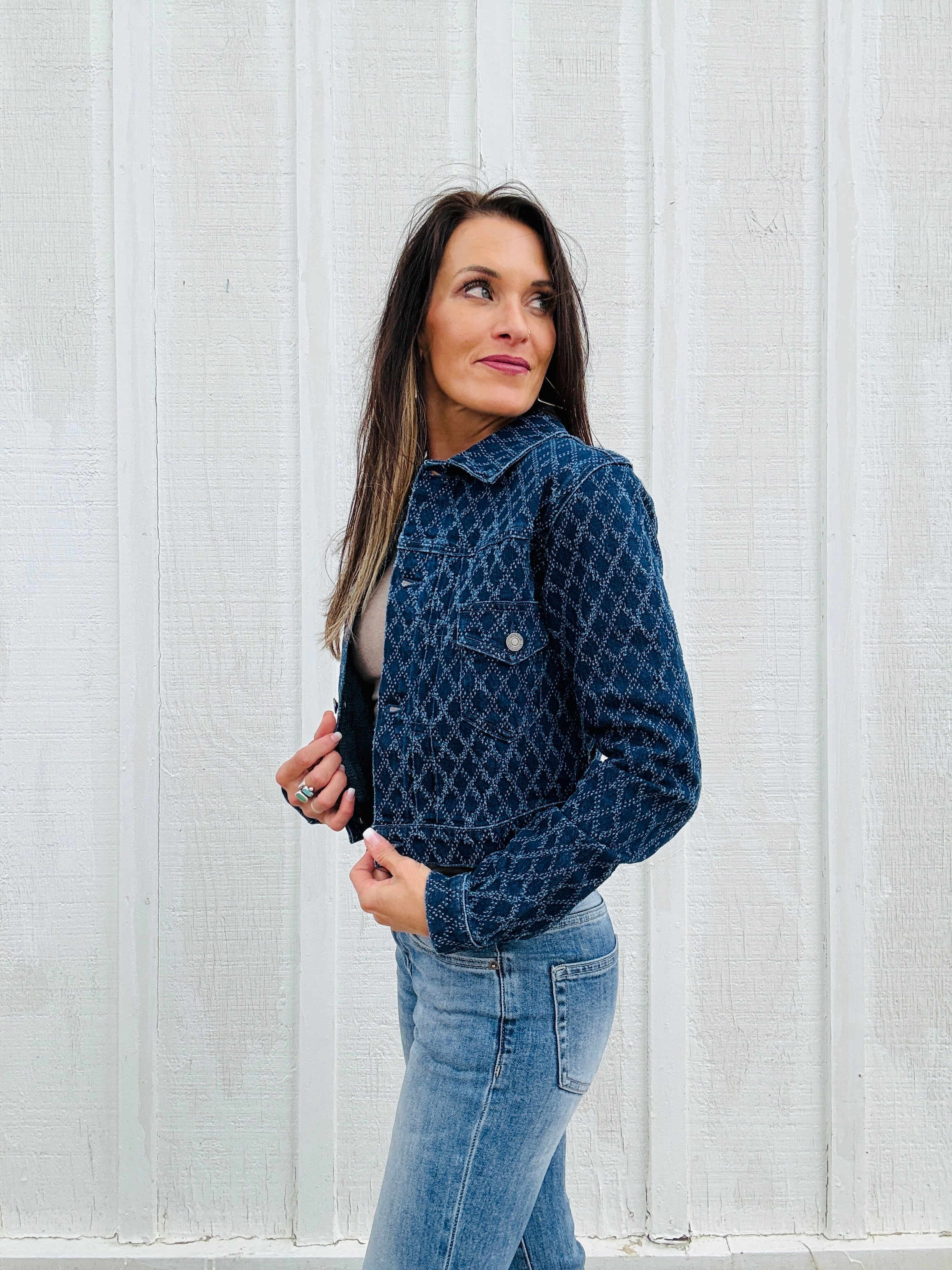 ELAN Jacquard Denim Jacket